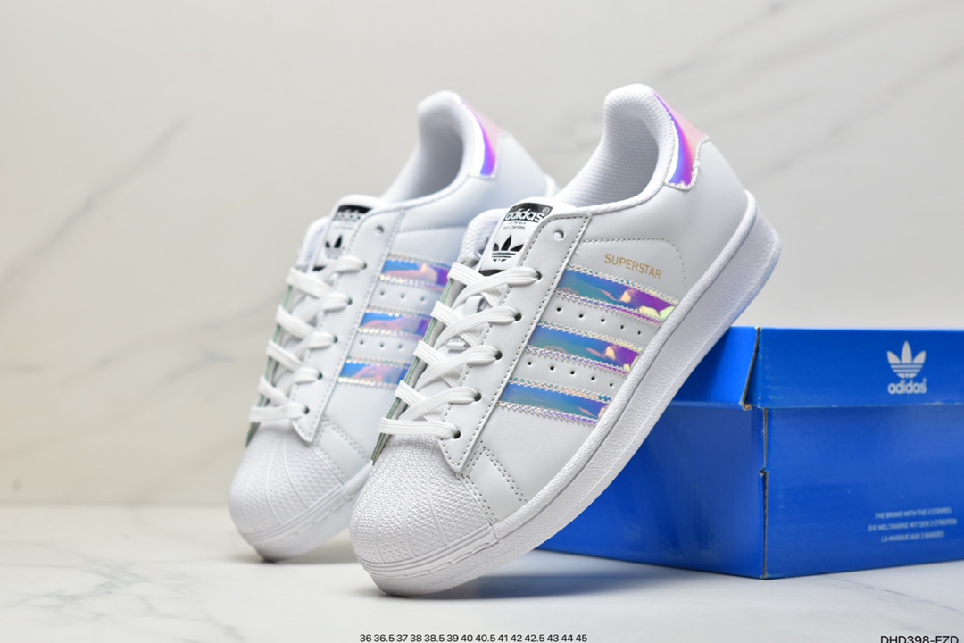 adidas Clover Originals Superstar ”White/Black/Gold” Shell Head Classic All-match Casual Sports Sneakers GY5986