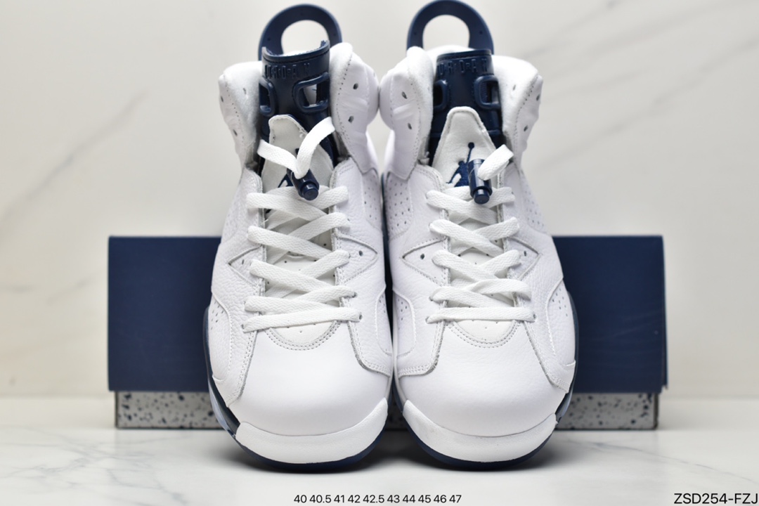 Nike Air Jordan 6 Retro ”University Blue/UNC” Jordan AJ6 generation retro casual culture basketball shoes CT8529