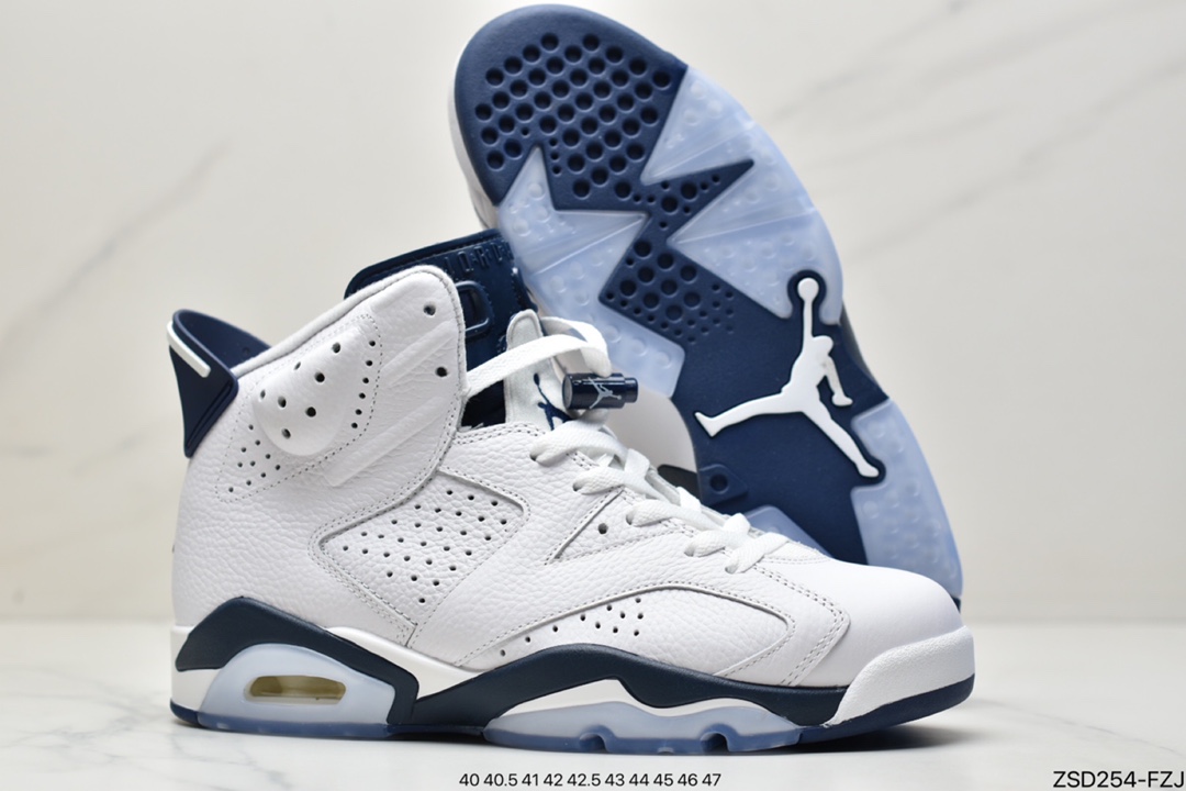 Nike Air Jordan 6 Retro ”University Blue/UNC” Jordan AJ6 generation retro casual culture basketball shoes CT8529