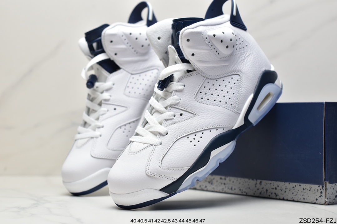 Nike Air Jordan 6 Retro ”University Blue/UNC” Jordan AJ6 generation retro casual culture basketball shoes CT8529