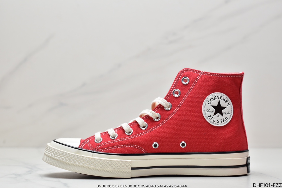 Converse1970s Samsung standard red Christmas high-top men's and women's retro casual canvas shoes 164944C