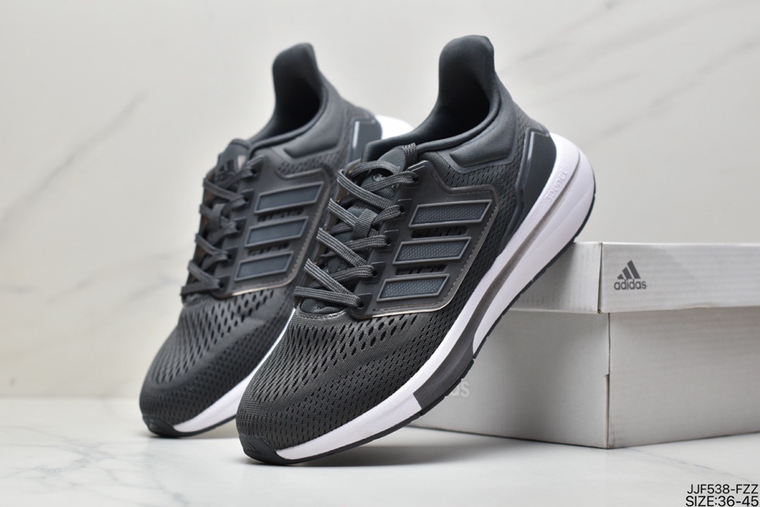 Adidas EQ21 RUN retro running shoes are made of full mesh fabric