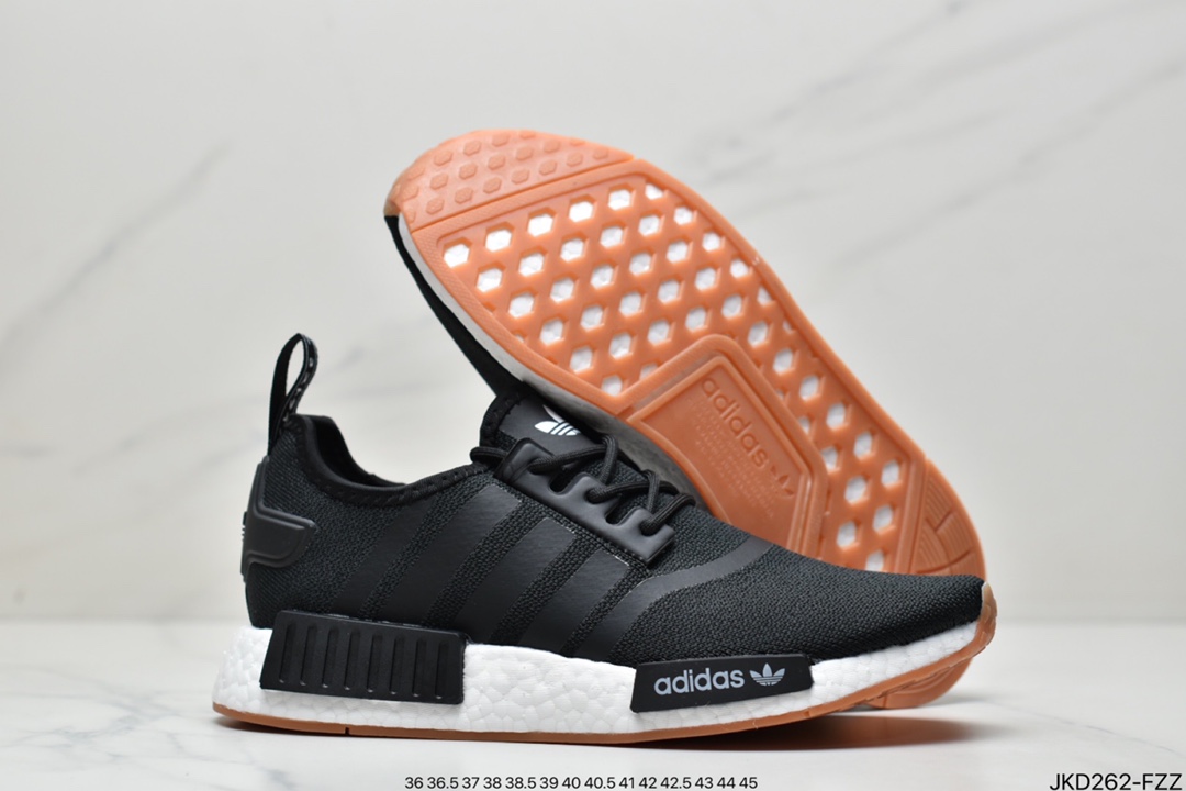 Really explosive Adidas NMD_R1 V2 Boost popcorn super elastic midsole running shoes