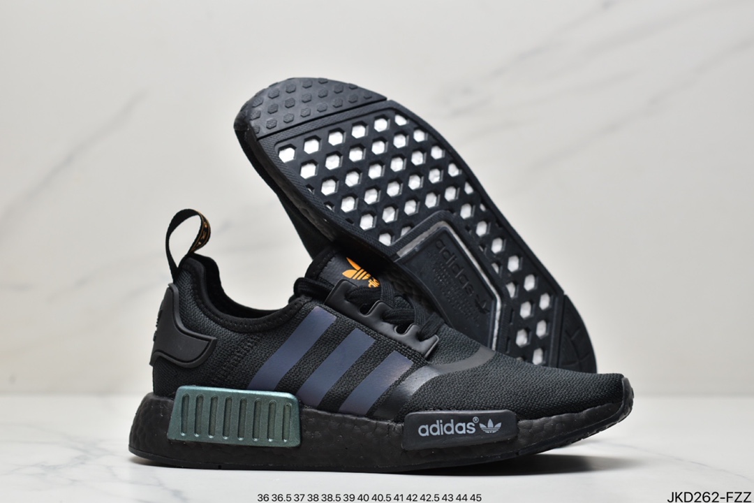 Really explosive Adidas NMD_R1 V2 Boost popcorn super elastic midsole running shoes