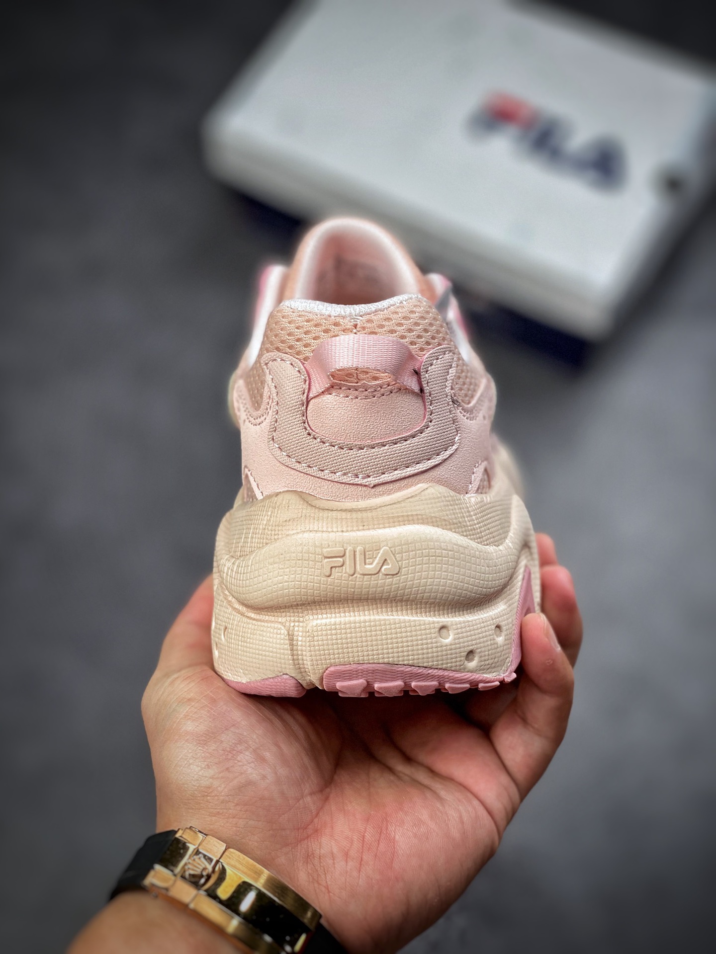 FILA FUSION tide brand daddy shoes female summer hard candy shoes thick bottom daddy shoes running shoes T12W227303FSP