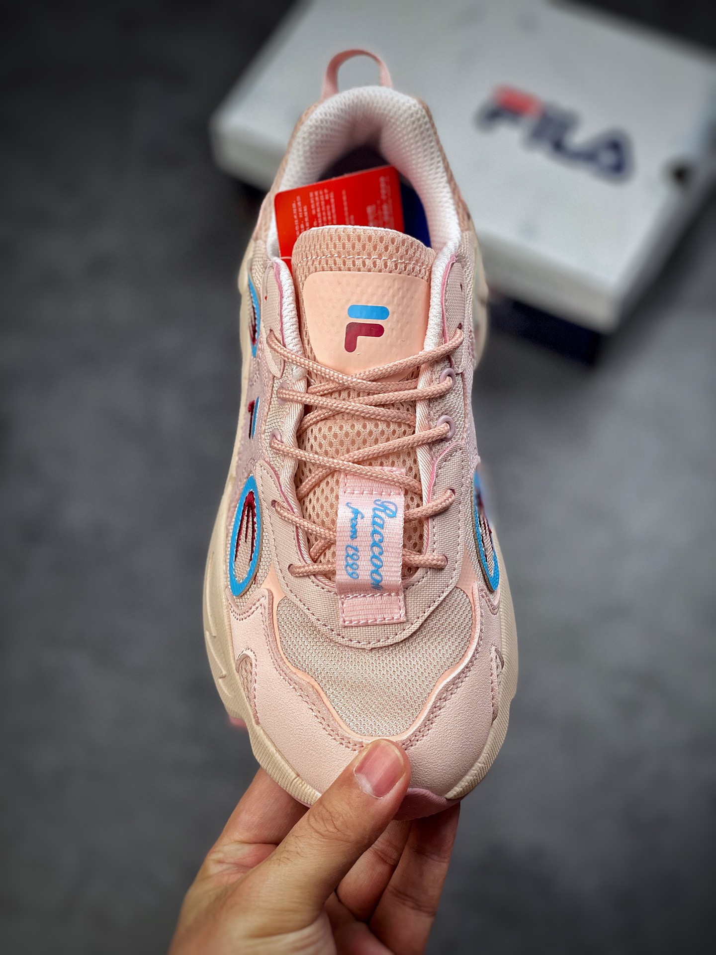 FILA FUSION tide brand daddy shoes female summer hard candy shoes thick bottom daddy shoes running shoes T12W227303FSP