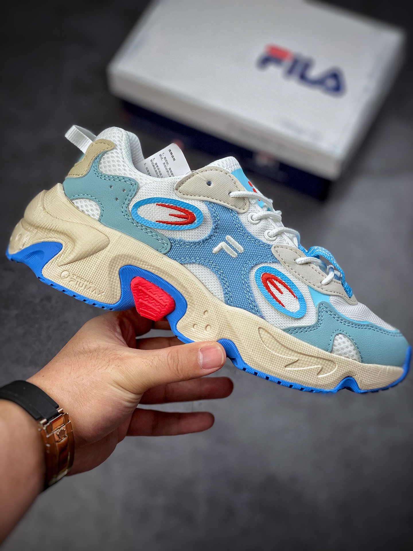 FILA FUSION tide brand daddy shoes female summer hard candy shoes thick bottom daddy shoes running shoes T12W227303FSD