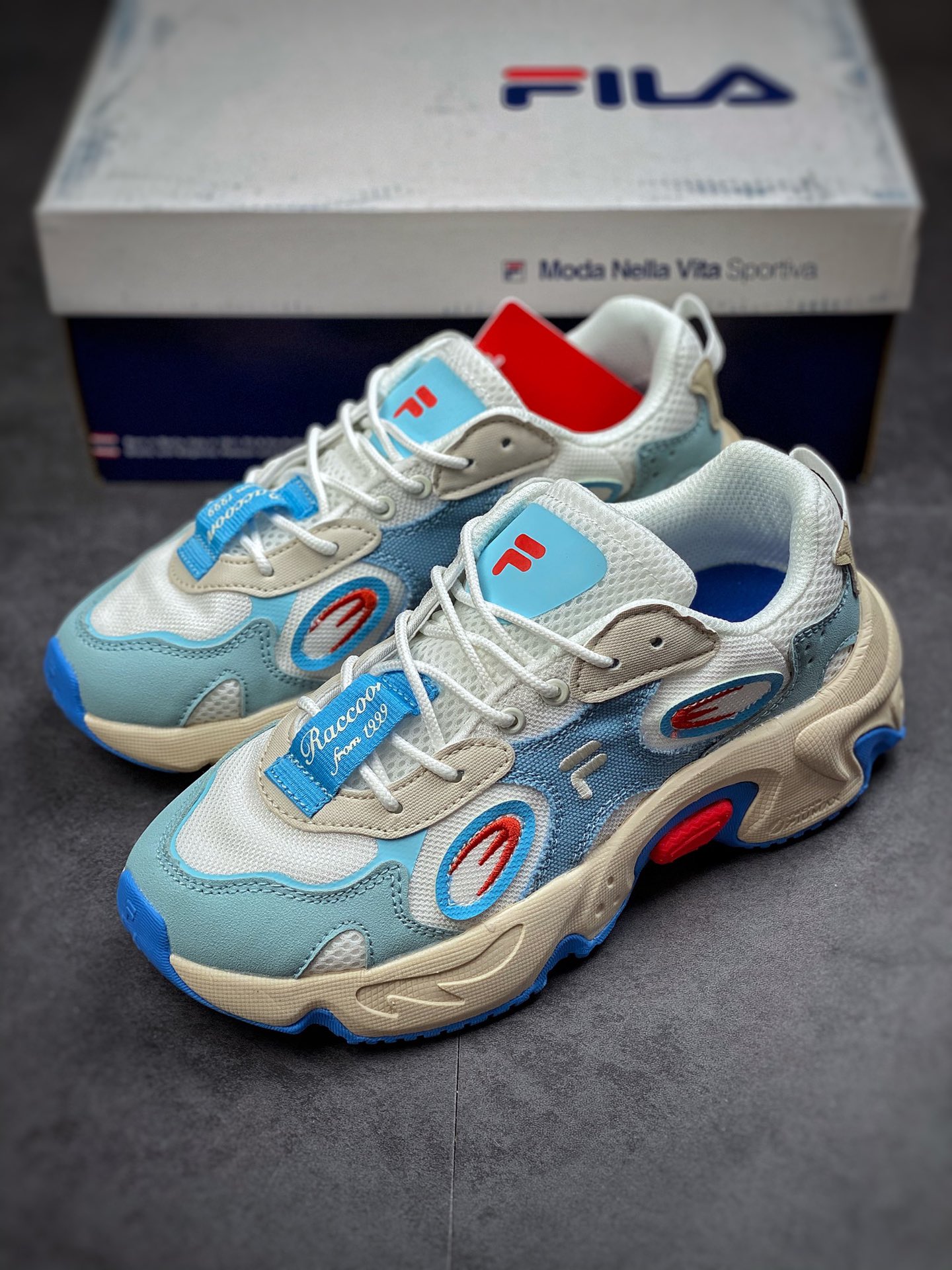 FILA FUSION tide brand daddy shoes female summer hard candy shoes thick bottom daddy shoes running shoes T12W227303FSD