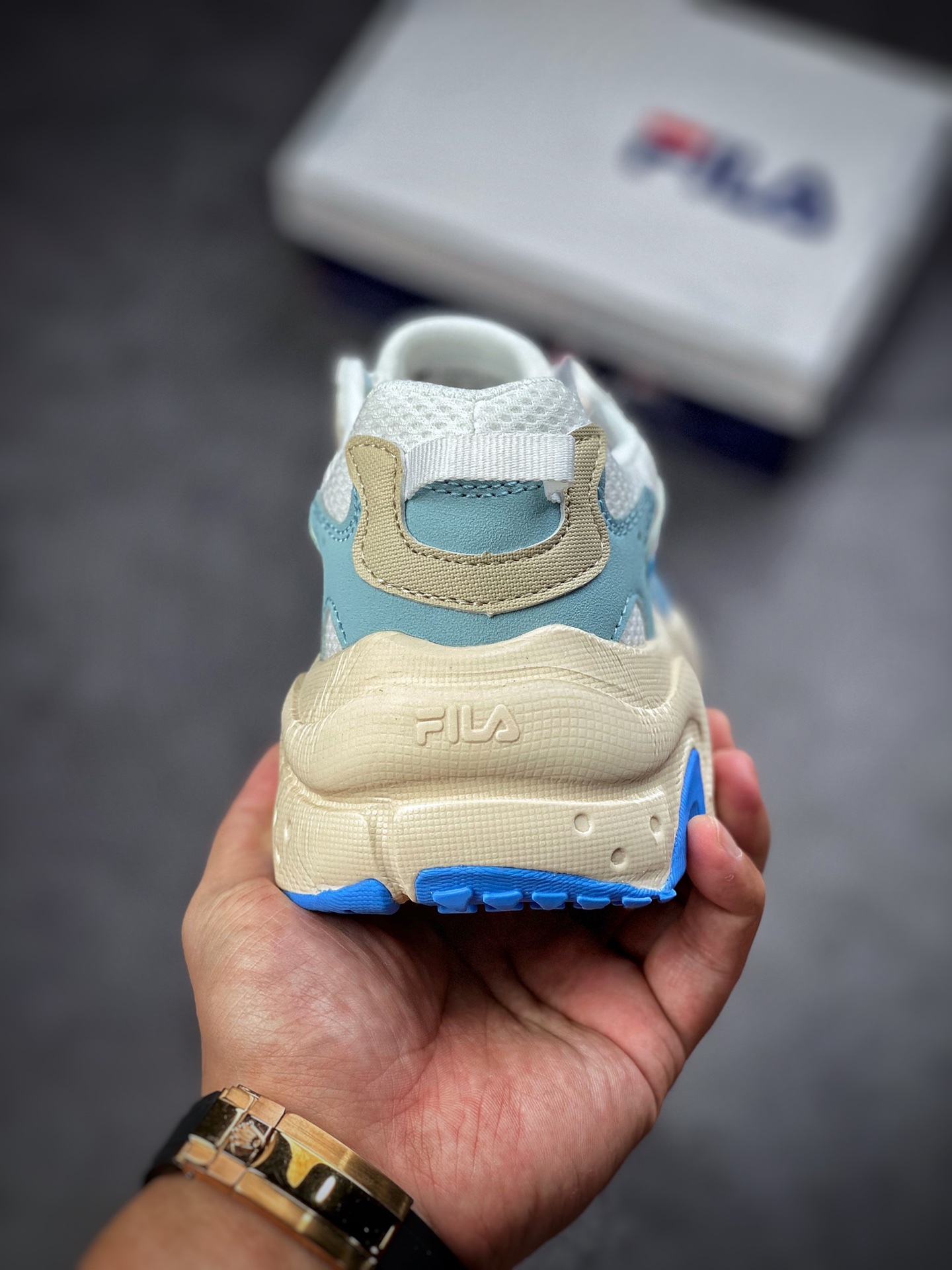 FILA FUSION tide brand daddy shoes female summer hard candy shoes thick bottom daddy shoes running shoes T12W227303FSD