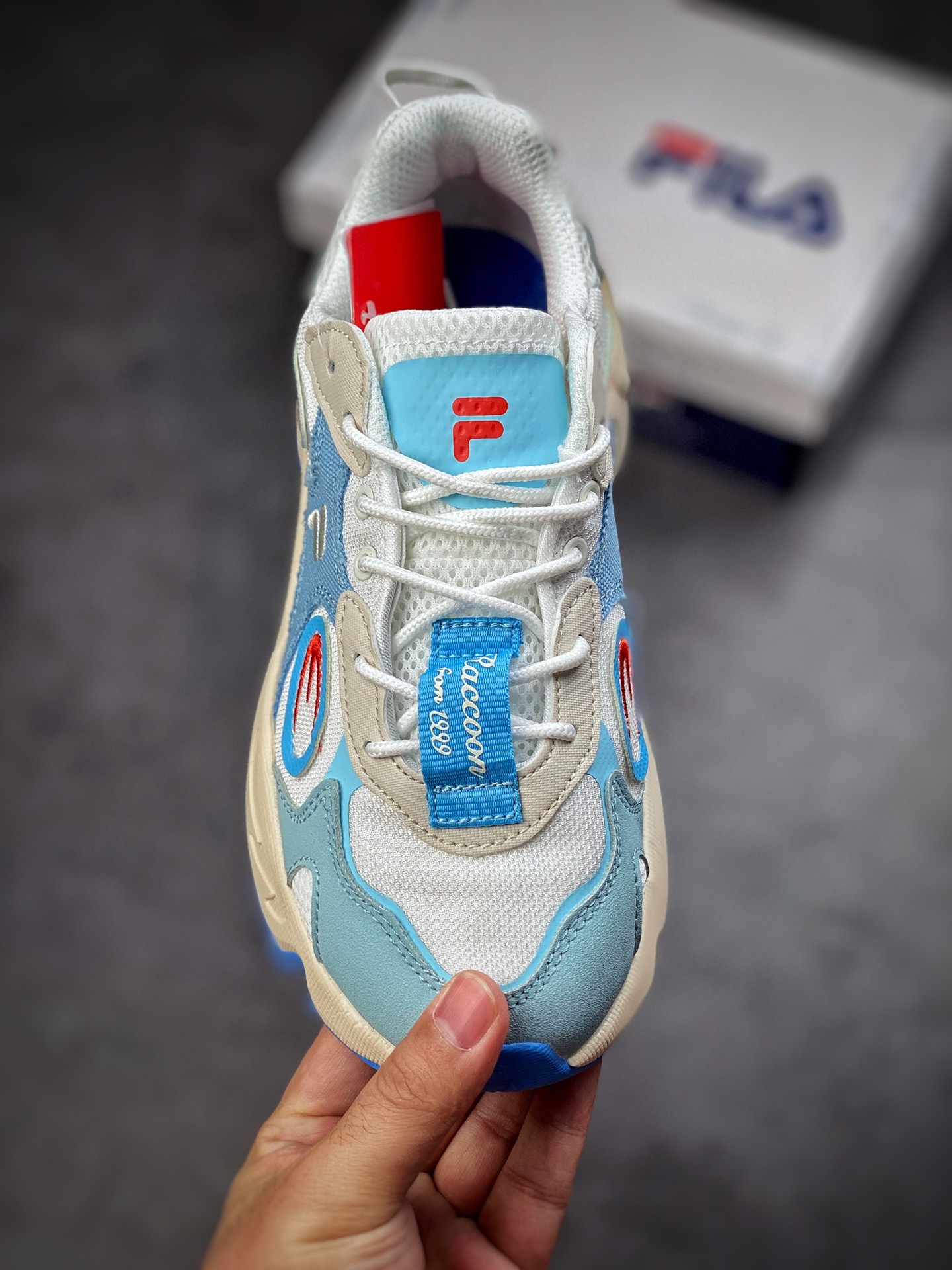 FILA FUSION tide brand daddy shoes female summer hard candy shoes thick bottom daddy shoes running shoes T12W227303FSD