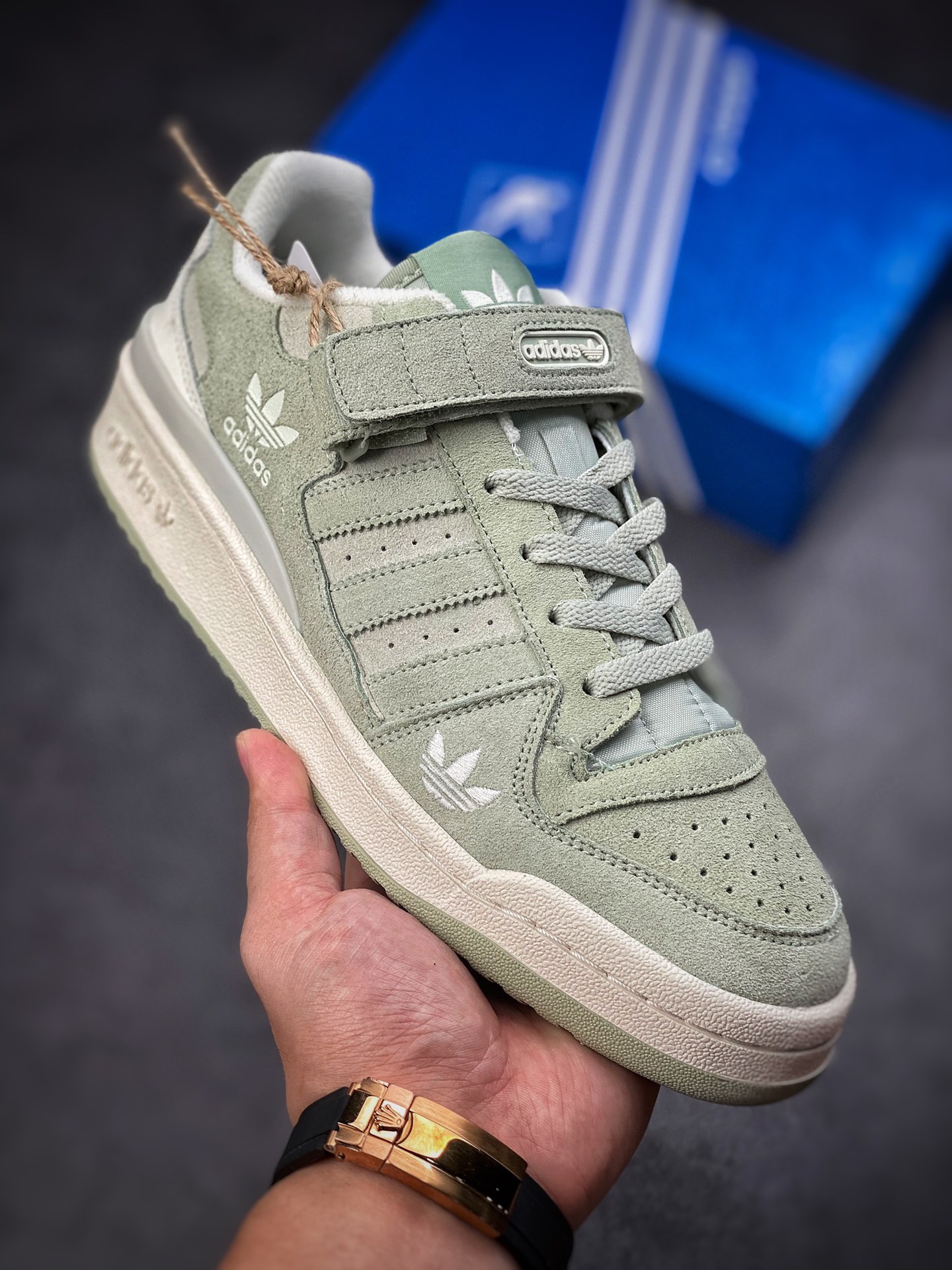 Overseas channel original box original standard version Adidas Forum 84 Low OG matcha green low-top 100 shoes H01945