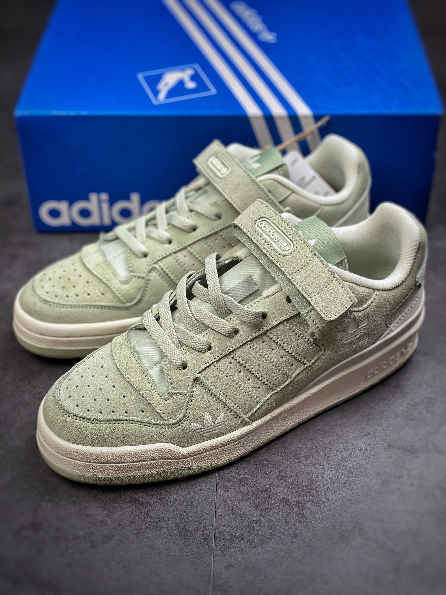 Overseas channel original box original standard version Adidas Forum 84 Low OG matcha green low-top 100 shoes H01945