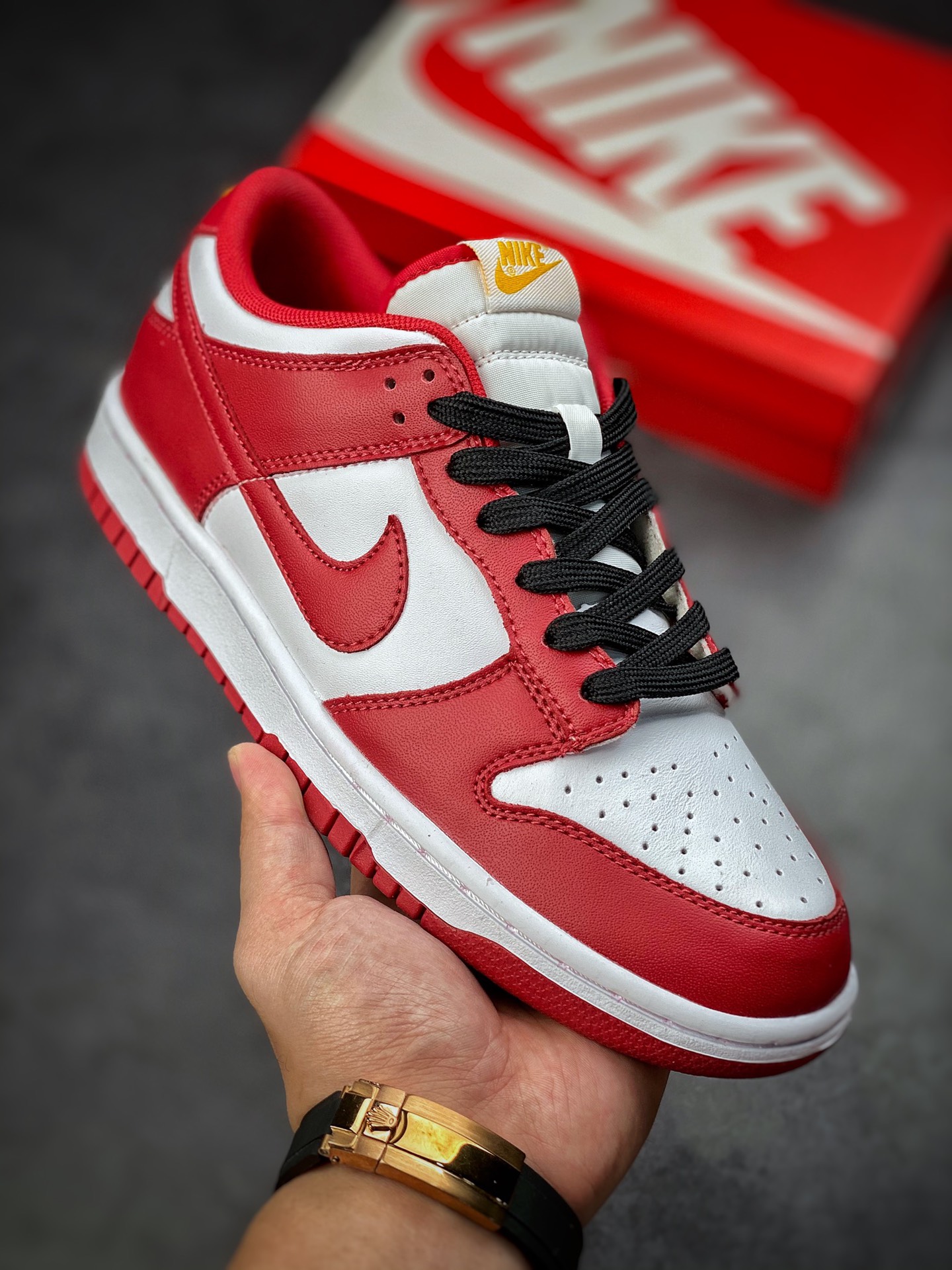 Nike Dunk Low Dunk Series Low Top Casual Sports Skateboard Shoes White Red DD1391-602