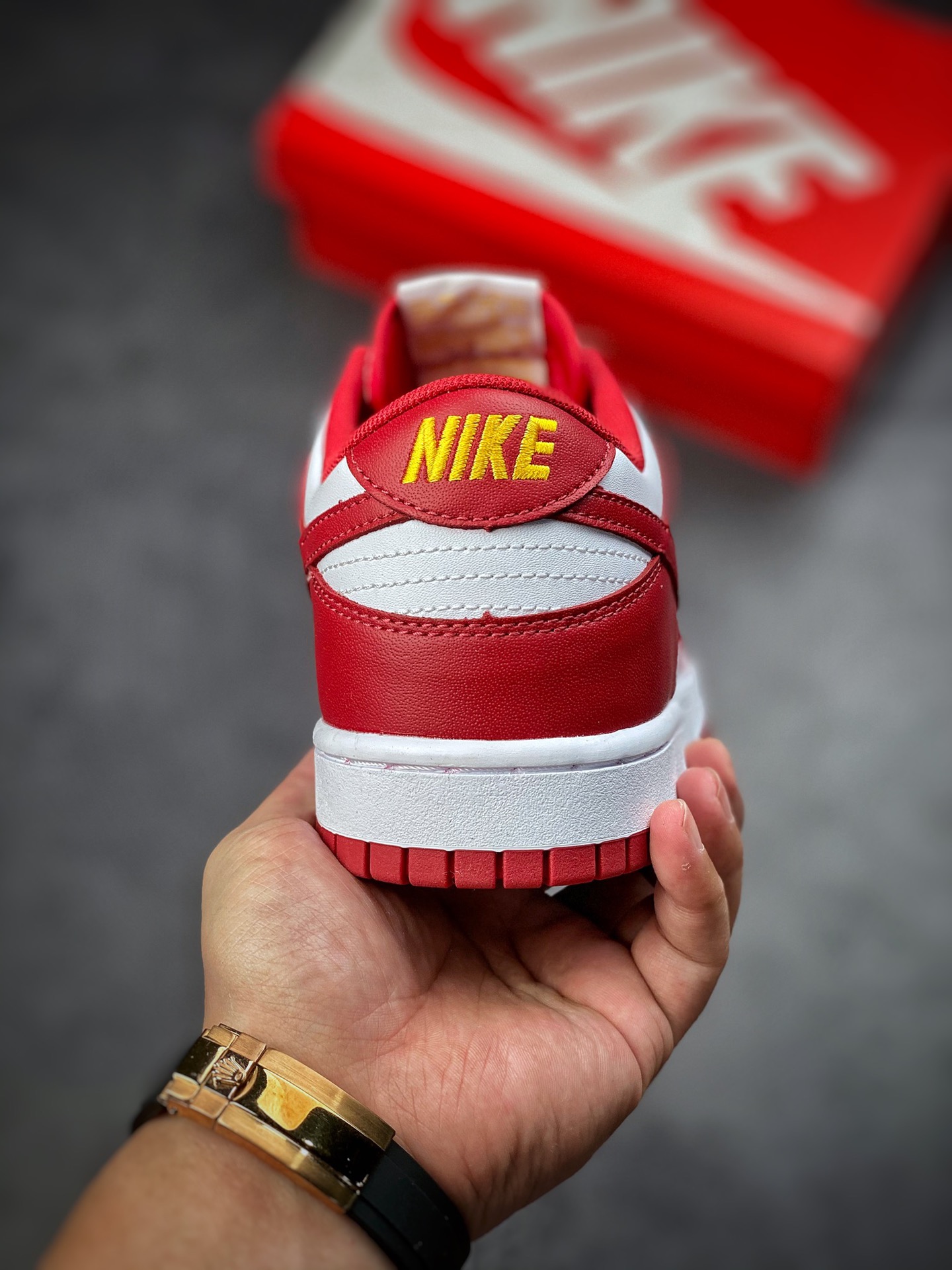 Nike Dunk Low Dunk Series Low Top Casual Sports Skateboard Shoes White Red DD1391-602