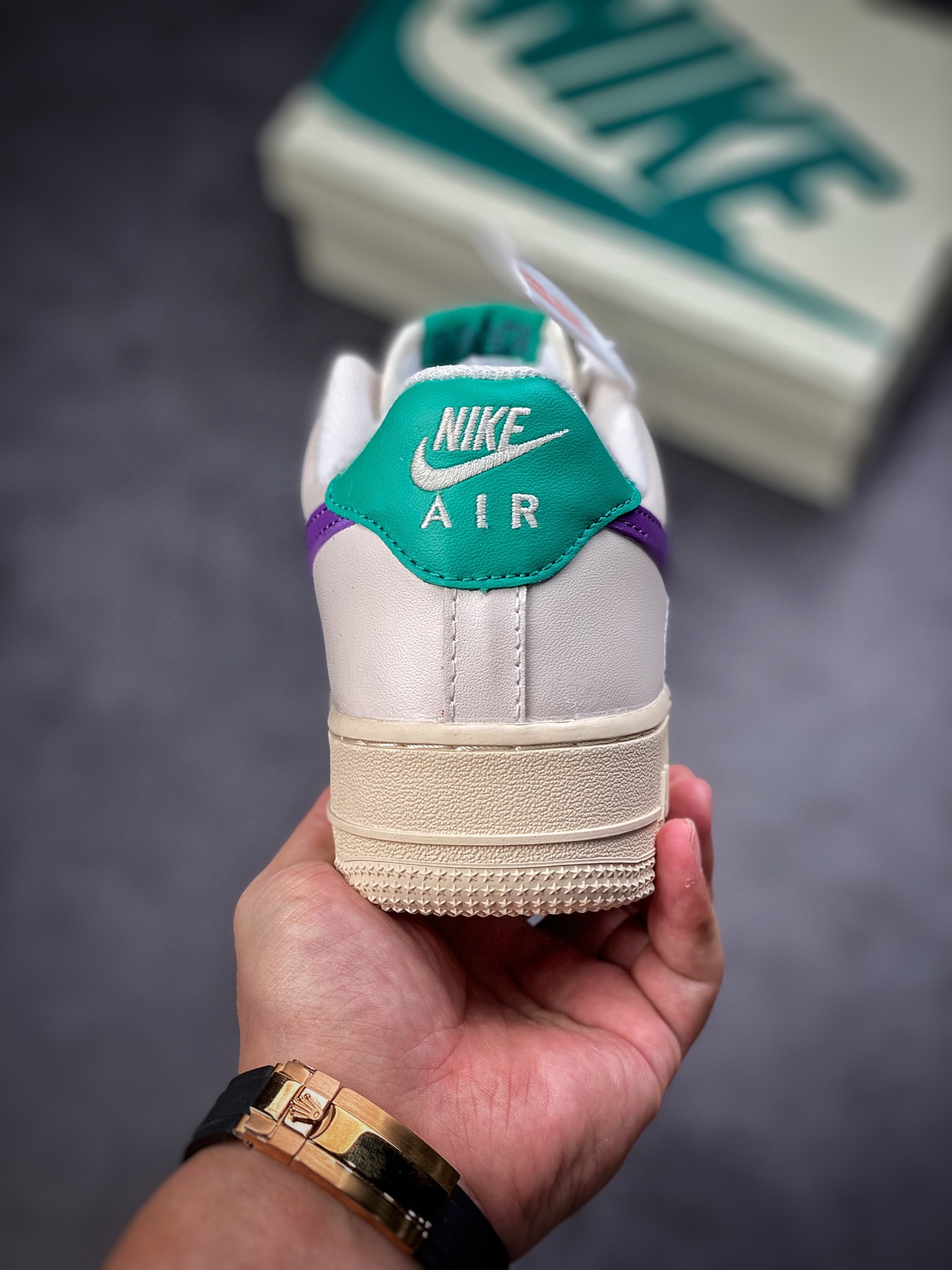 Nike Air Force 1 Low 07 Cream White Green Purple BS8873-306