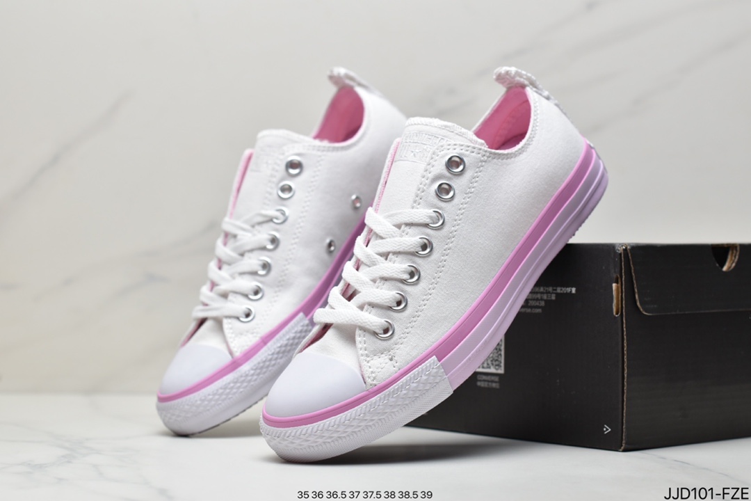 Converse All Star Summer Fresh Low-Top Sneakers A00544C #freshpinkoutsole