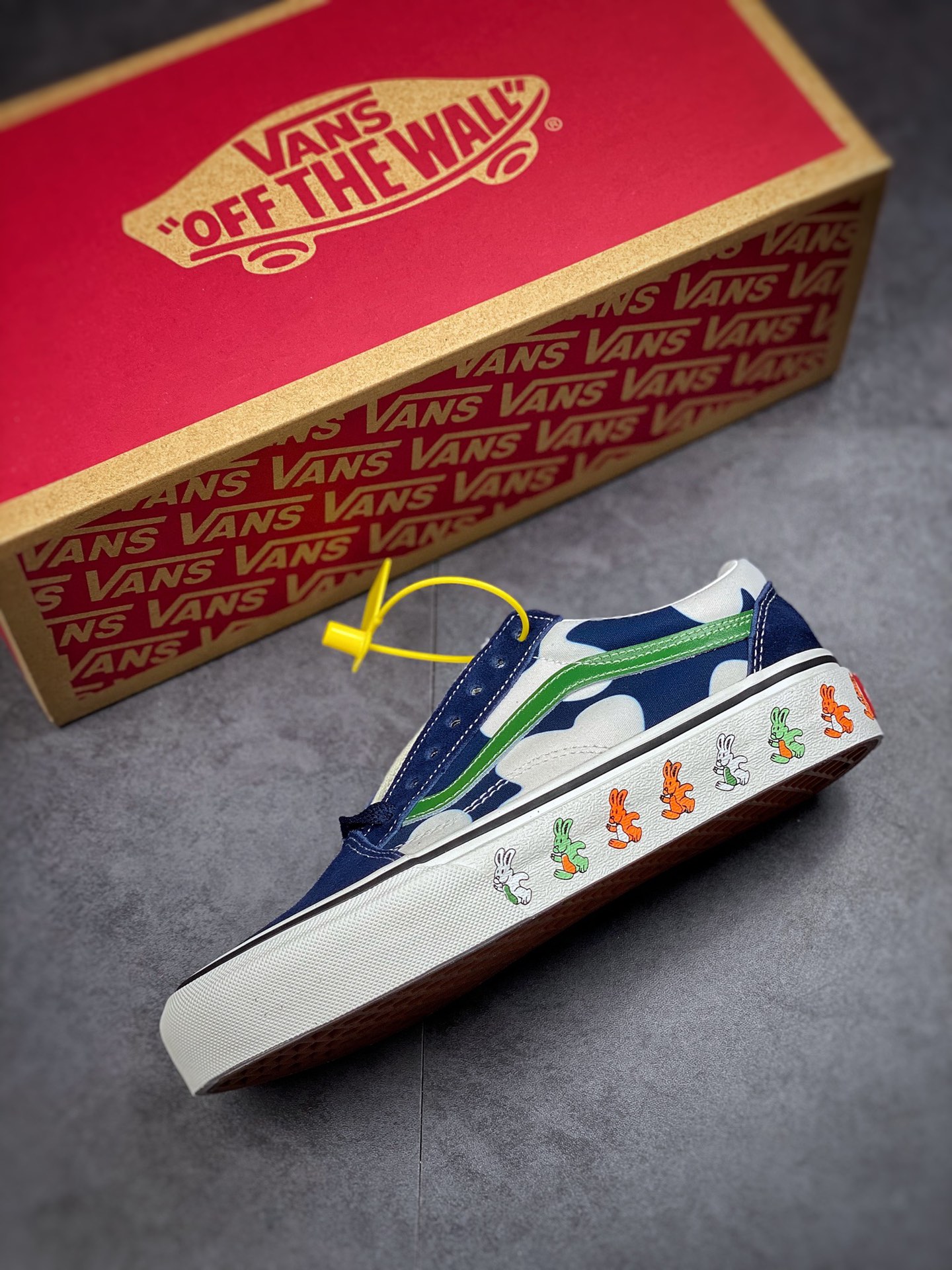 /Vans Vans official Old Skool color-blocking rabbit print men's and women's shoes