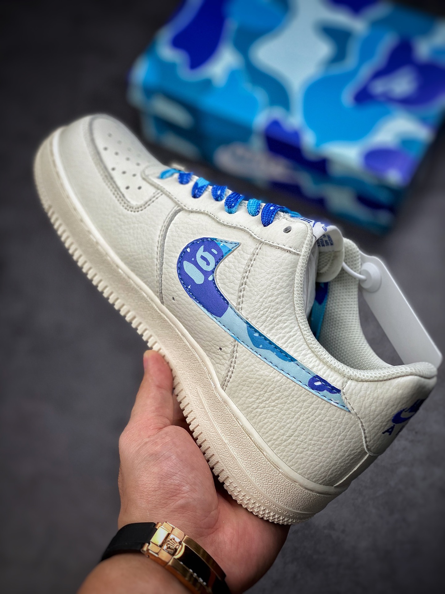 240 Nike Air Force 1 Low 07 猿人头 蓝迷彩AA1356-116