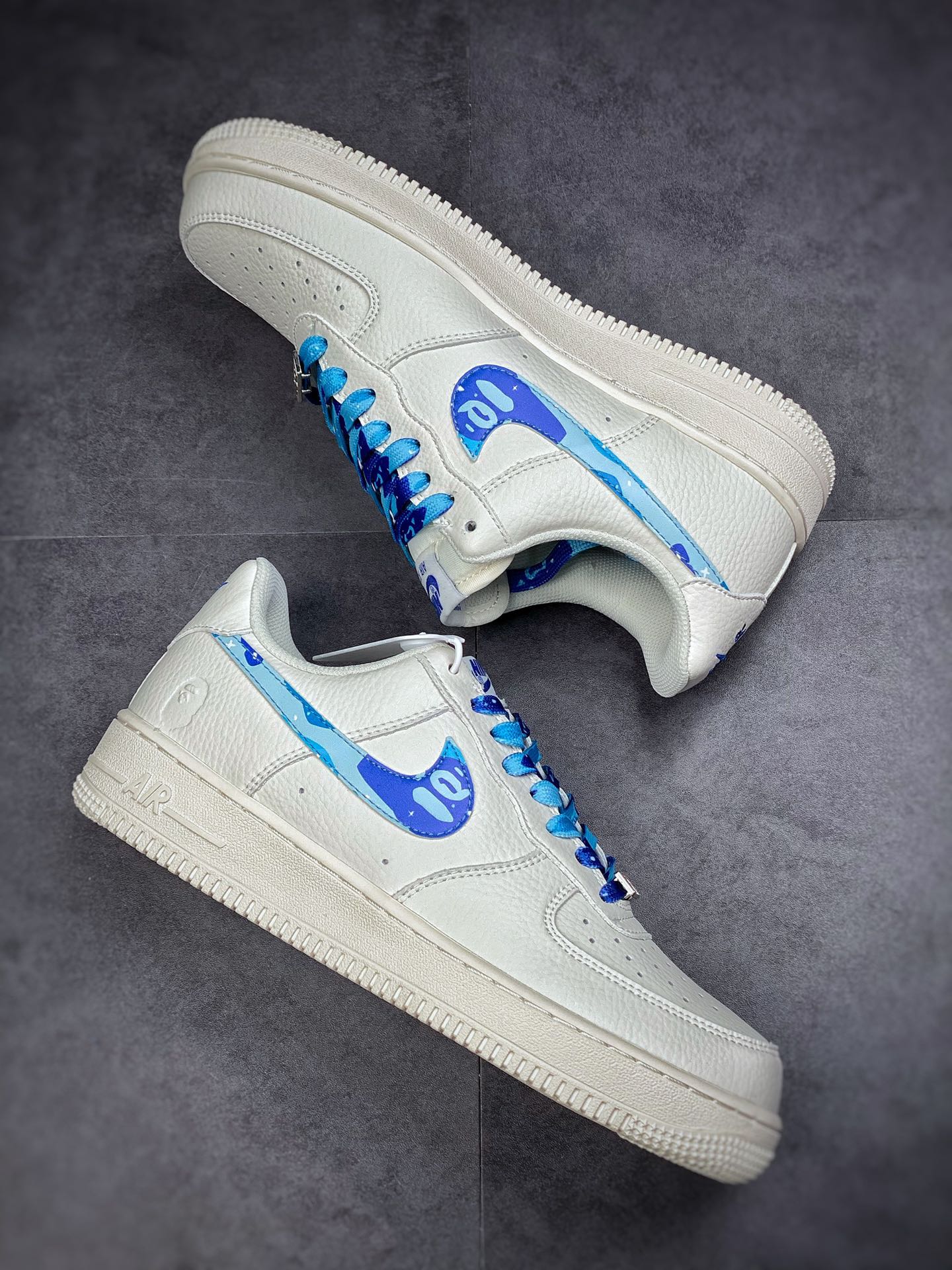 240 Nike Air Force 1 Low 07 猿人头 蓝迷彩AA1356-116