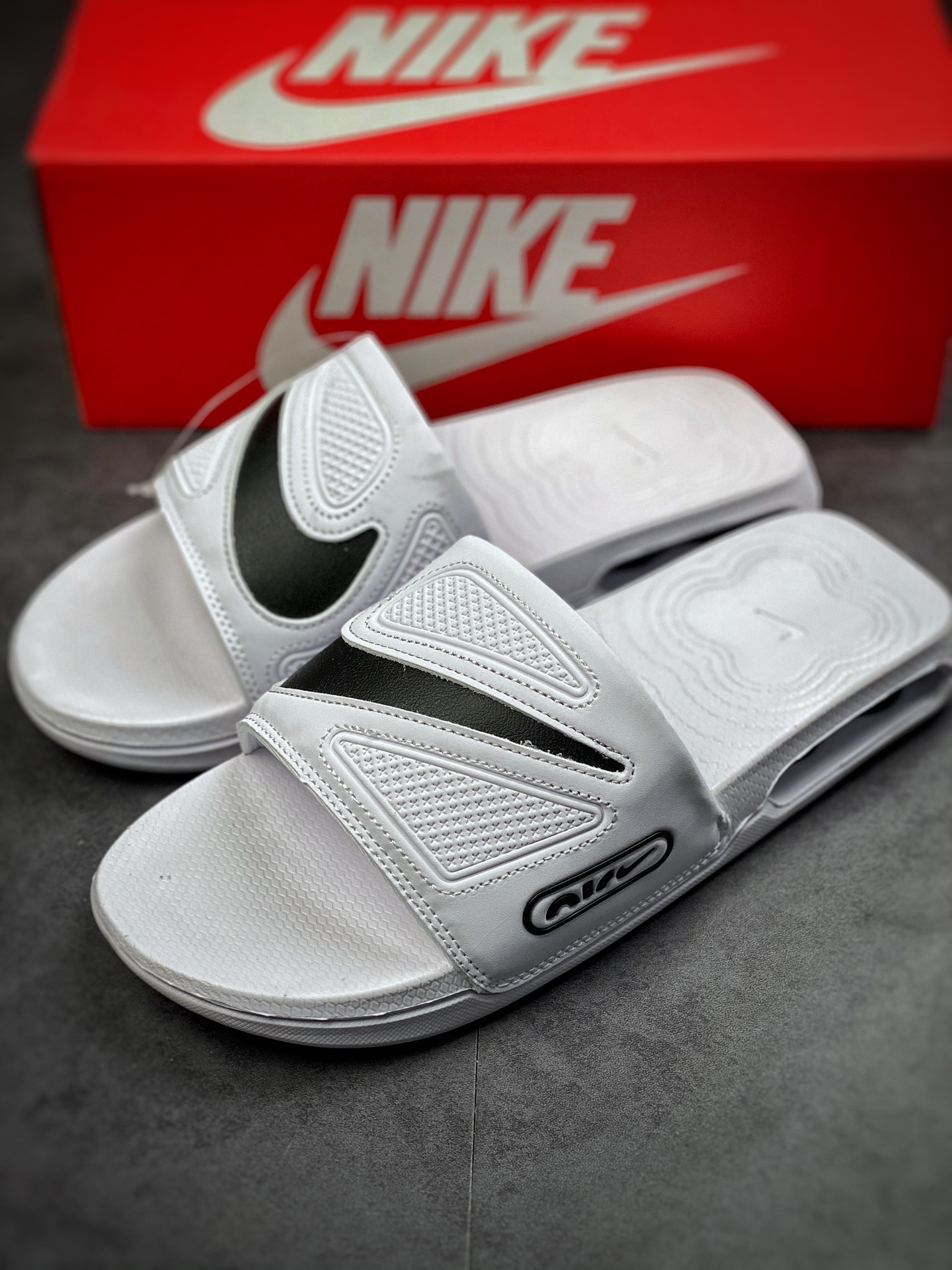 140 Nike Air Max Cirro Masculino Slide”Bone/Black/Sliver”室外篮球气垫休闲运动凉拖鞋 DC1460-002