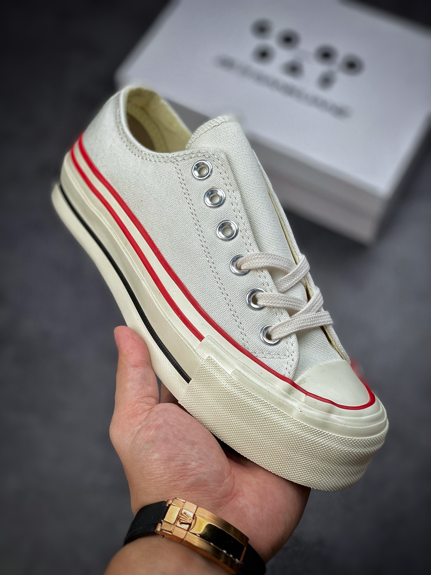 GOOD BAI Bai Jingting the same retro casual low-top canvas shoes BAFW0301