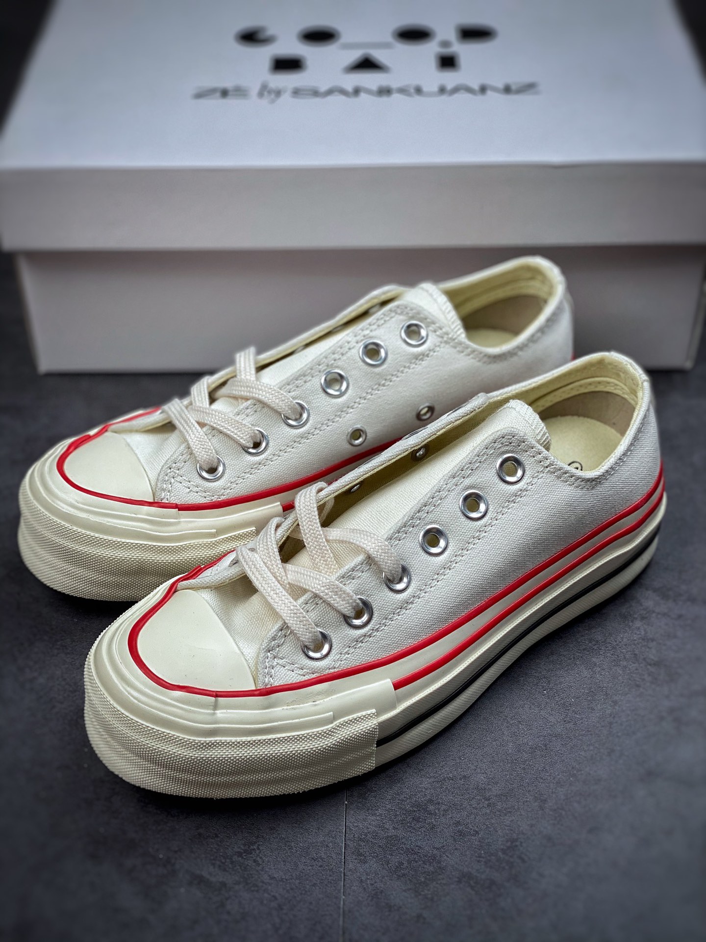 GOOD BAI Bai Jingting the same retro casual low-top canvas shoes BAFW0301