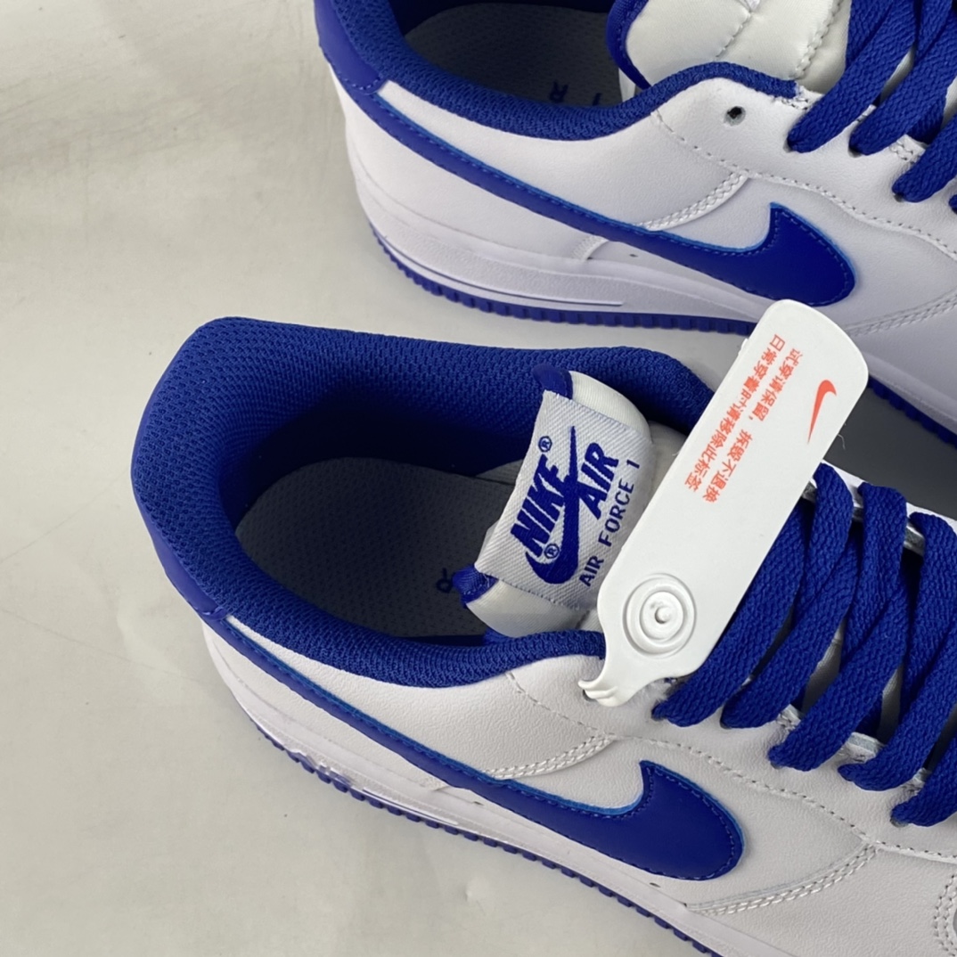 Nike Air Force 1'07 Low White and Blue Air Force One Head Layer Low Casual Sneakers DH7561-104