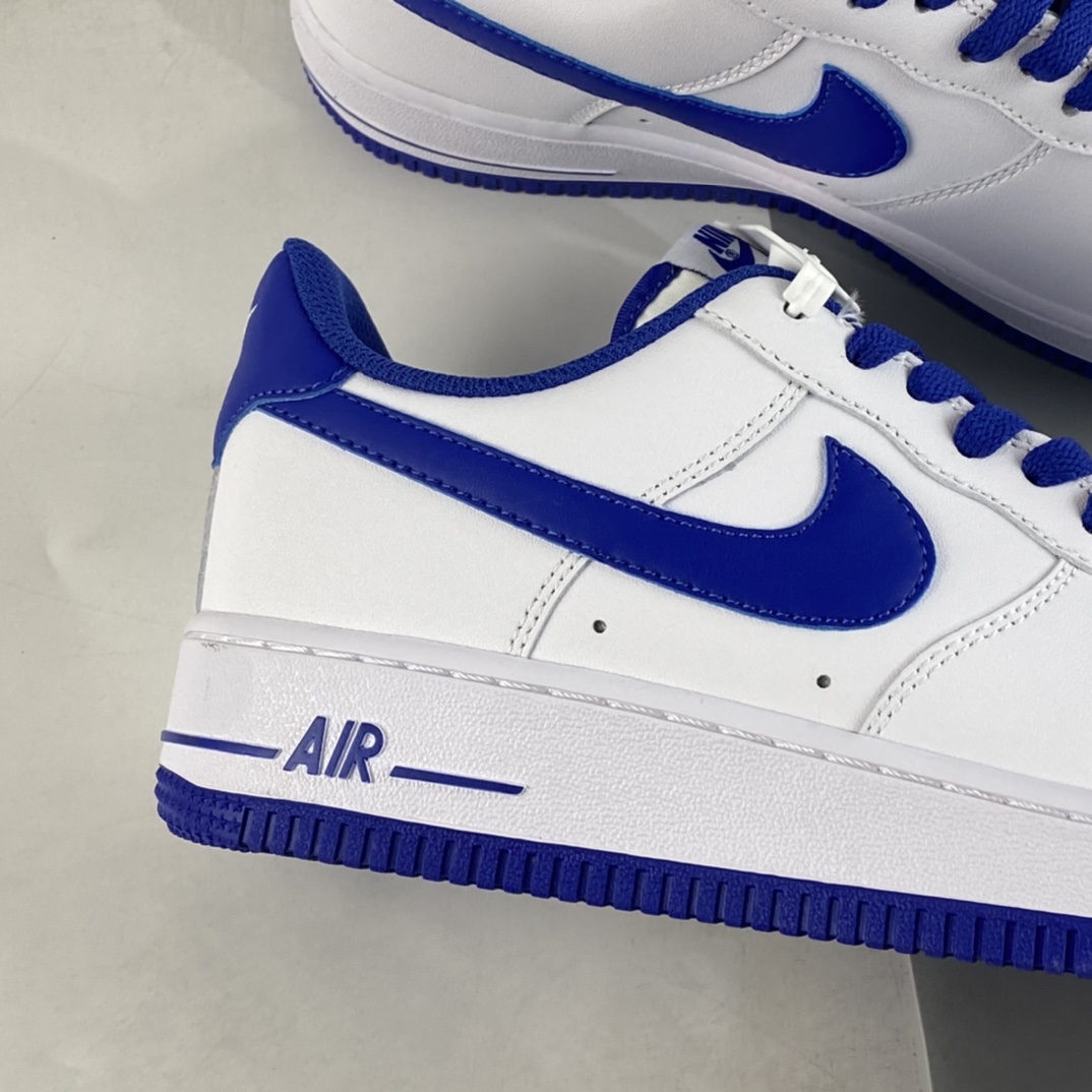 Nike Air Force 1'07 Low White and Blue Air Force One Head Layer Low Casual Sneakers DH7561-104