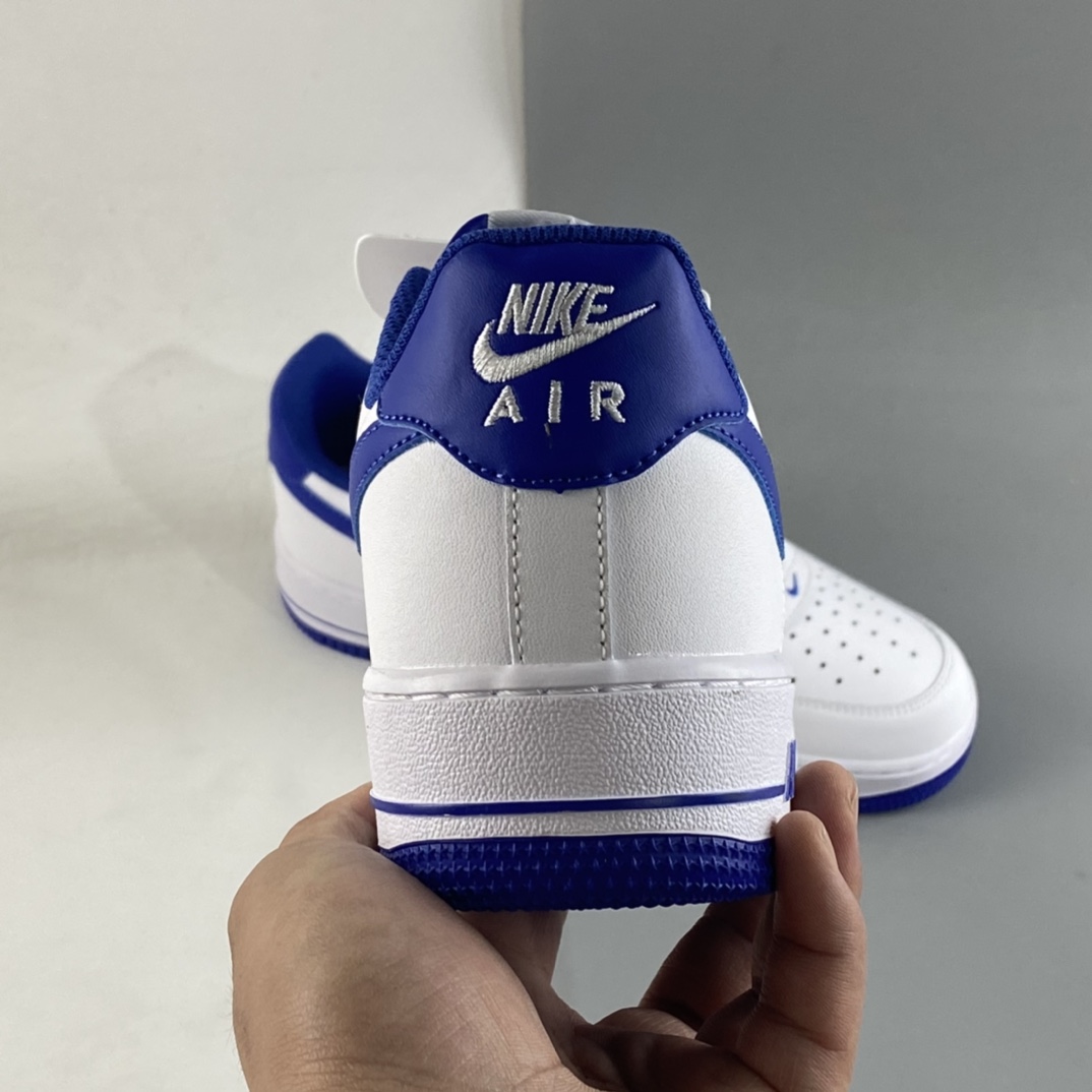 Nike Air Force 1'07 Low White and Blue Air Force One Head Layer Low Casual Sneakers DH7561-104