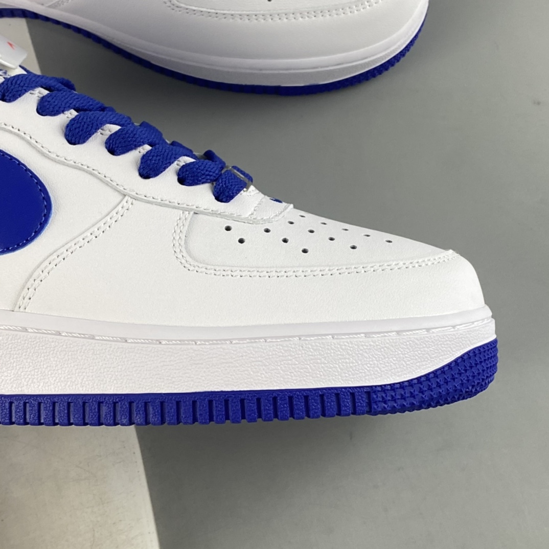 Nike Air Force 1'07 Low White and Blue Air Force One Head Layer Low Casual Sneakers DH7561-104