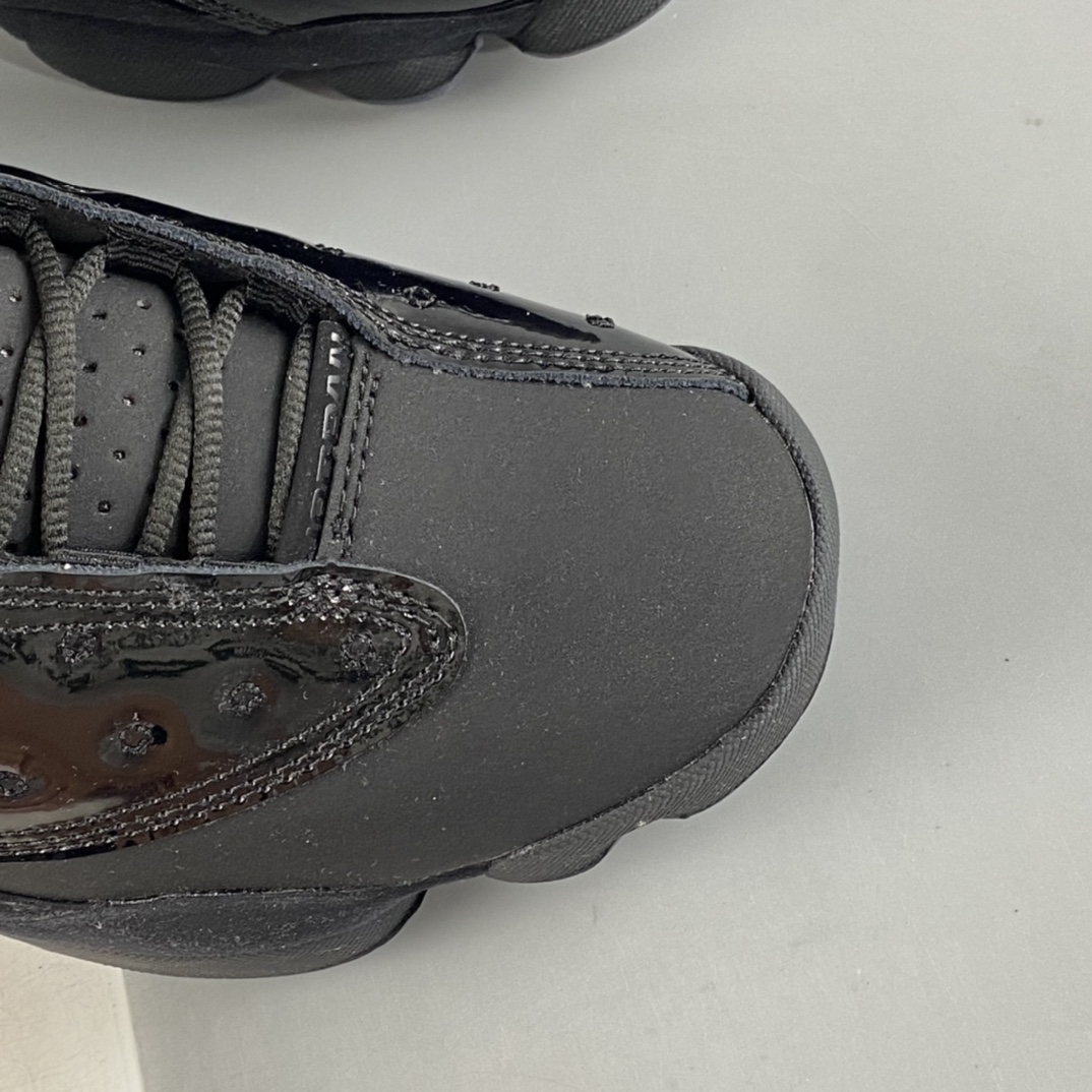 Air Jordan 13 ”Cap and Gown” AJ13 Joe 13 black cat patent leather high-end replica basketball shoes 414571-012