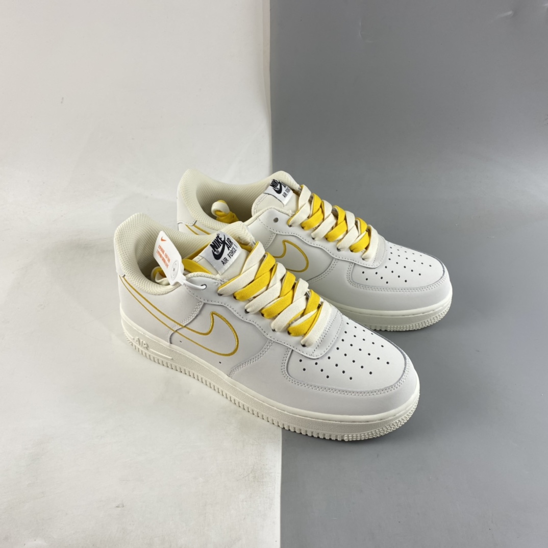 Nike Air Force 1'07 Low Beige Electric Embroidered Hook Air Force One Low Casual Sneakers CL6326-168