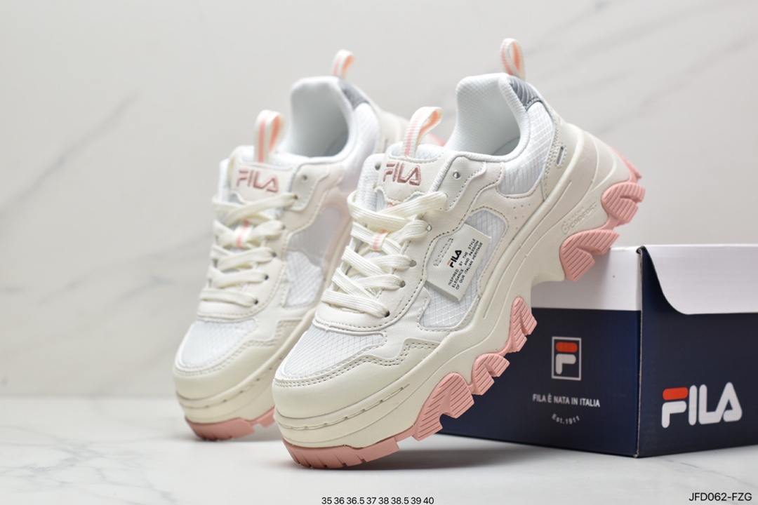 FILA official electrove 2 dad shoes women's shoes heightened spring new casual shoes fashion sports shoes