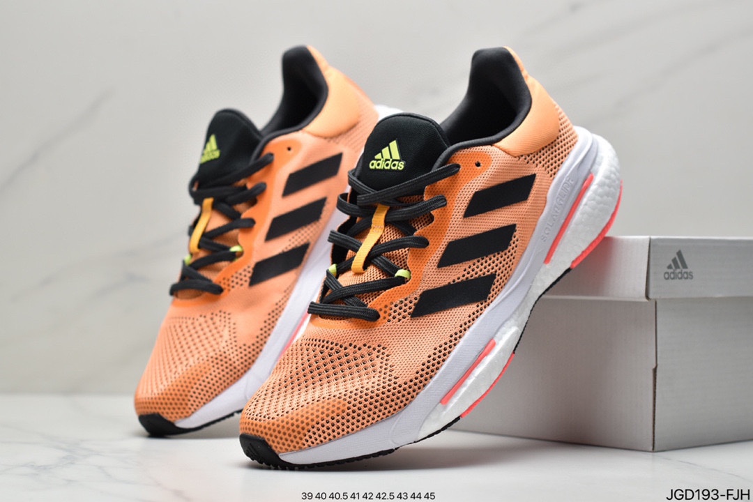 Adidas SOLAR GLIDE 5 woven real popcorn outsole breathable cushioning running shoes