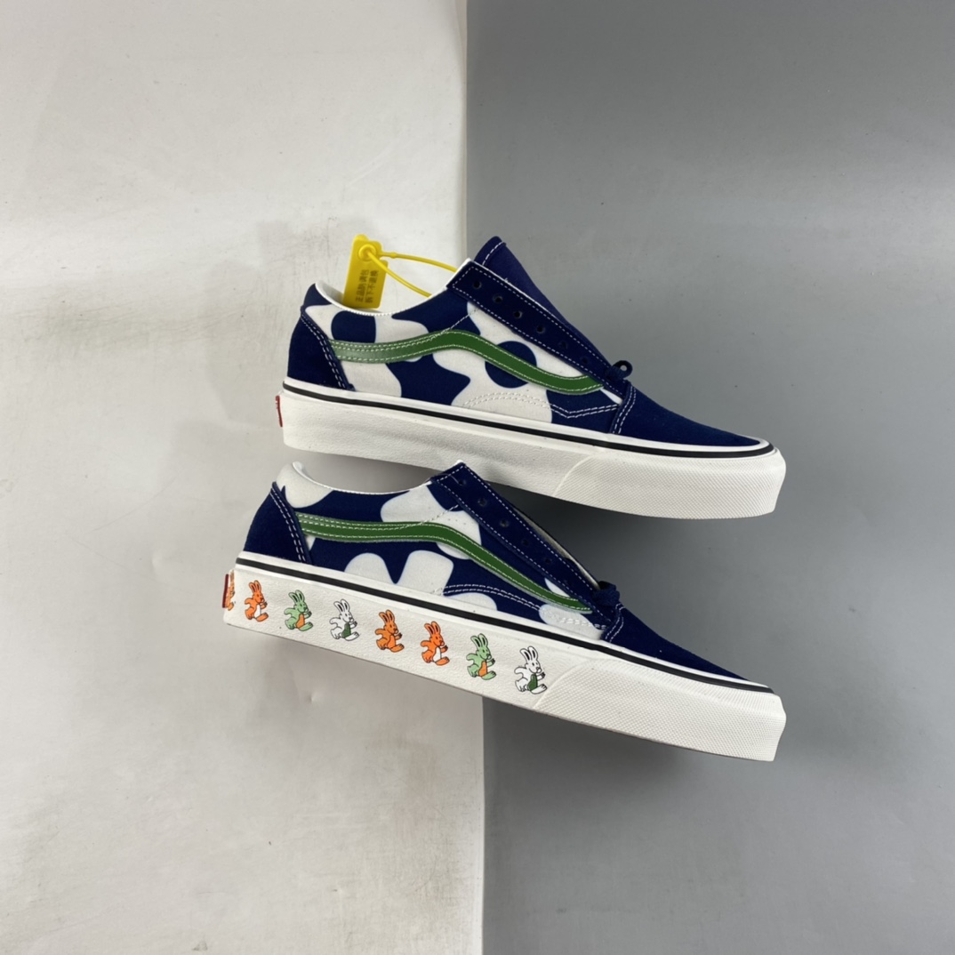 Vans Old Skool Vans official color-blocking rabbit print low-top sneakers VN0A5DYCB1U