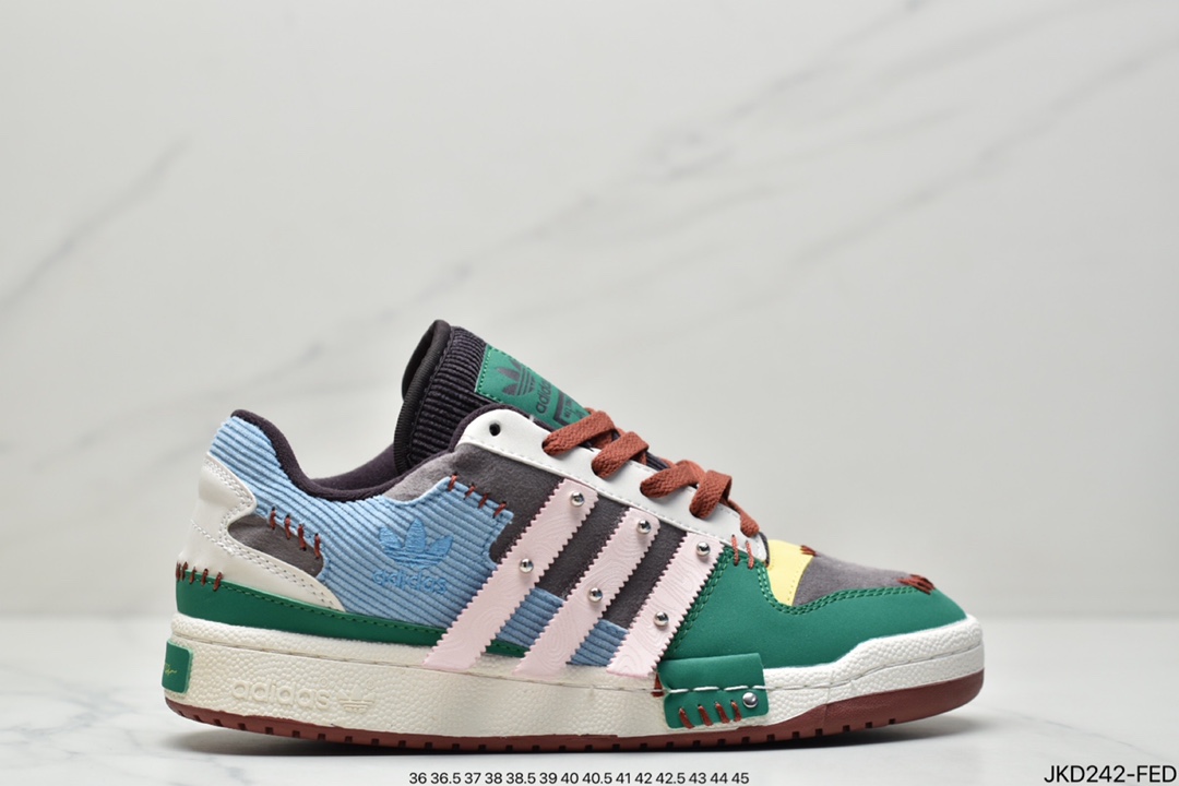 Melting Sadness x Adidas Clover Originals Forum 84 Low ”Karoro” Roman Collection Velcro Low Top