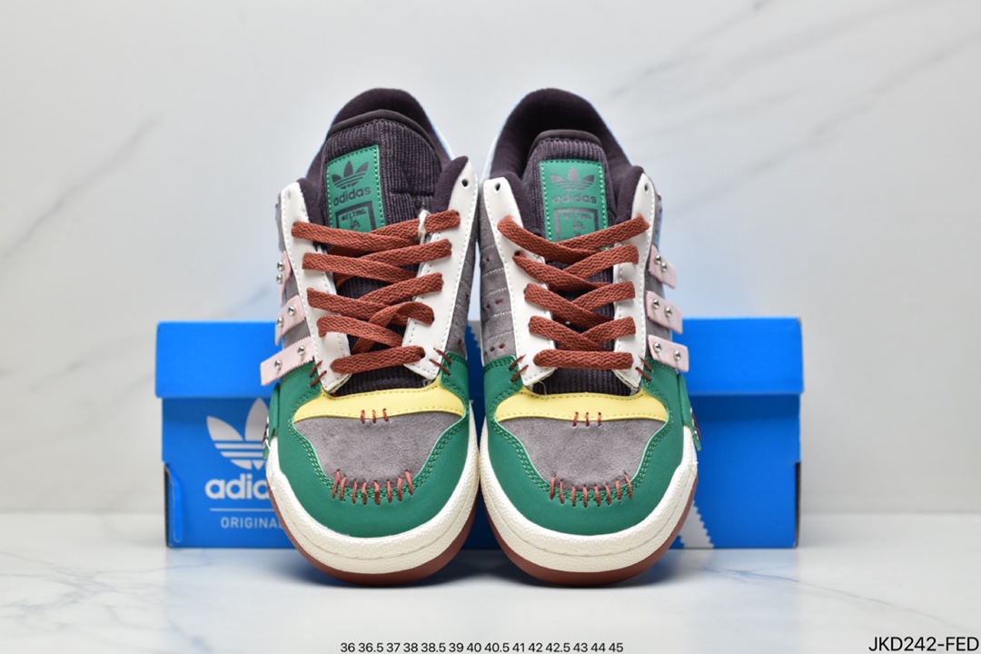 Melting Sadness x Adidas Clover Originals Forum 84 Low ”Karoro” Roman Collection Velcro Low Top