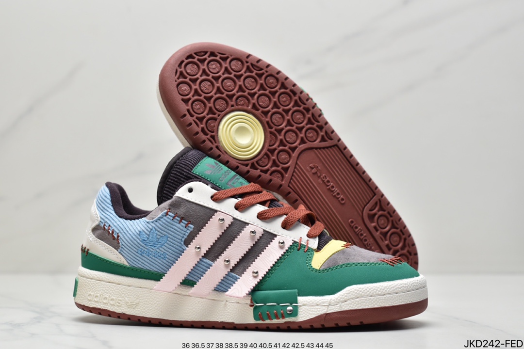 Melting Sadness x Adidas Clover Originals Forum 84 Low ”Karoro” Roman Collection Velcro Low Top