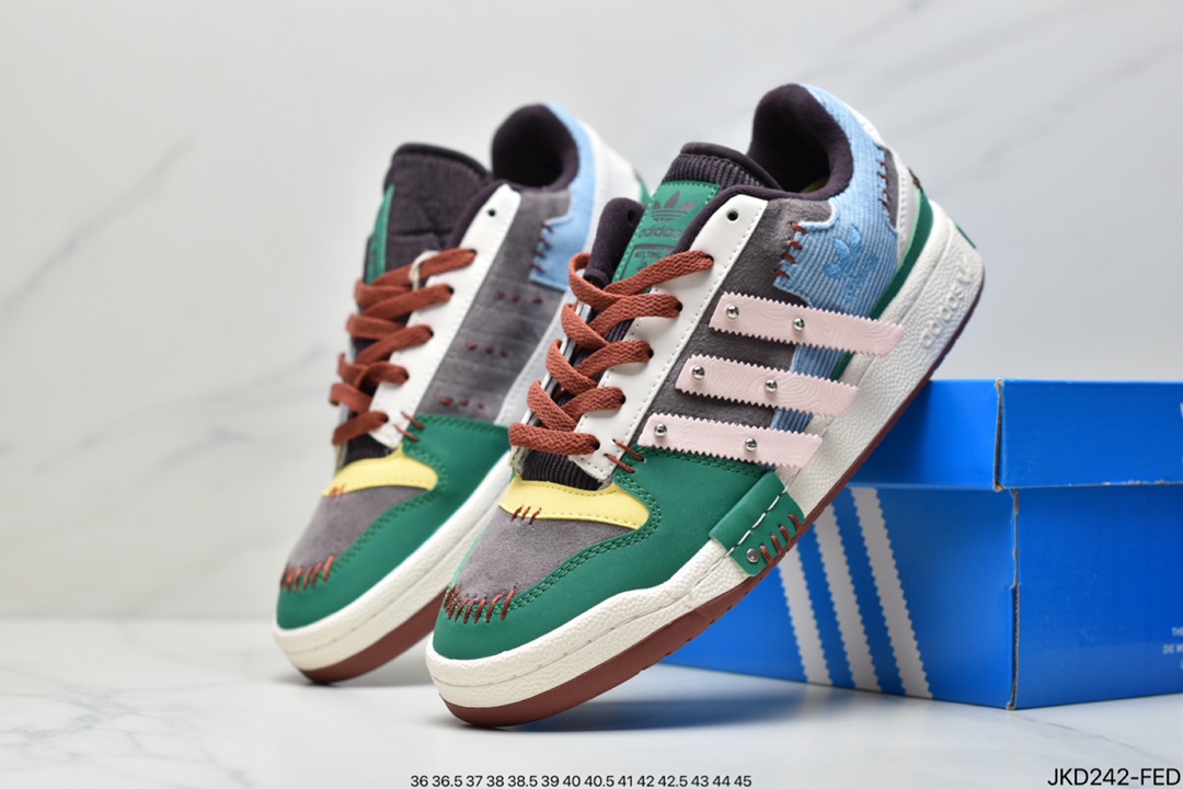 Melting Sadness x Adidas Clover Originals Forum 84 Low ”Karoro” Roman Collection Velcro Low Top