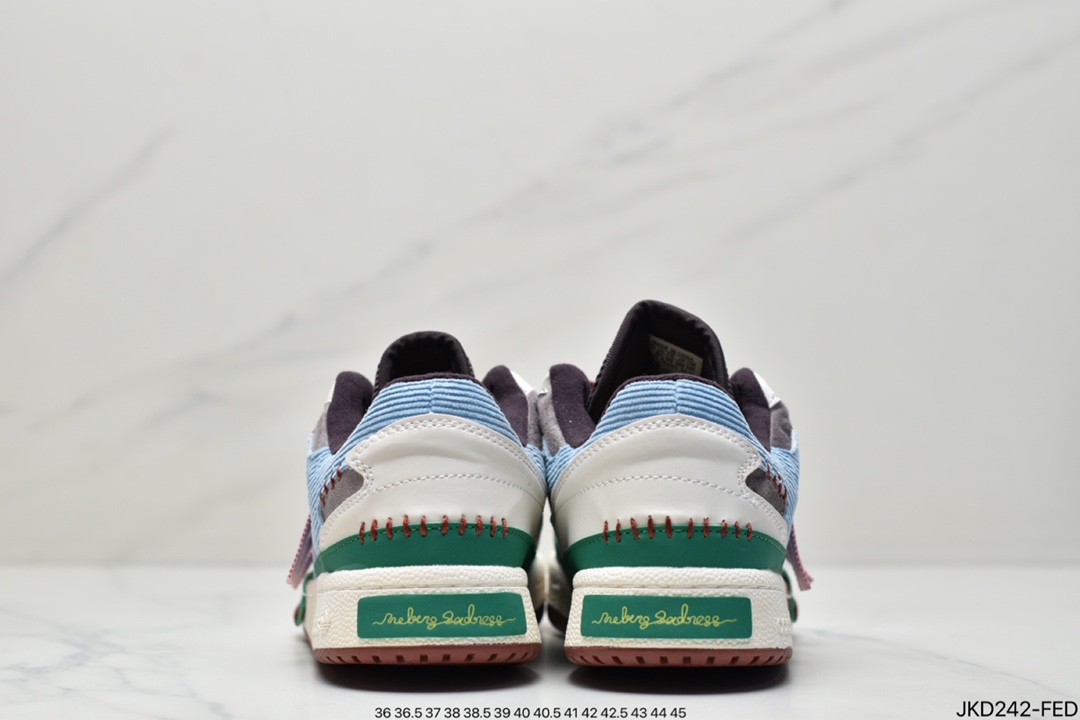 Melting Sadness x Adidas Clover Originals Forum 84 Low ”Karoro” Roman Collection Velcro Low Top