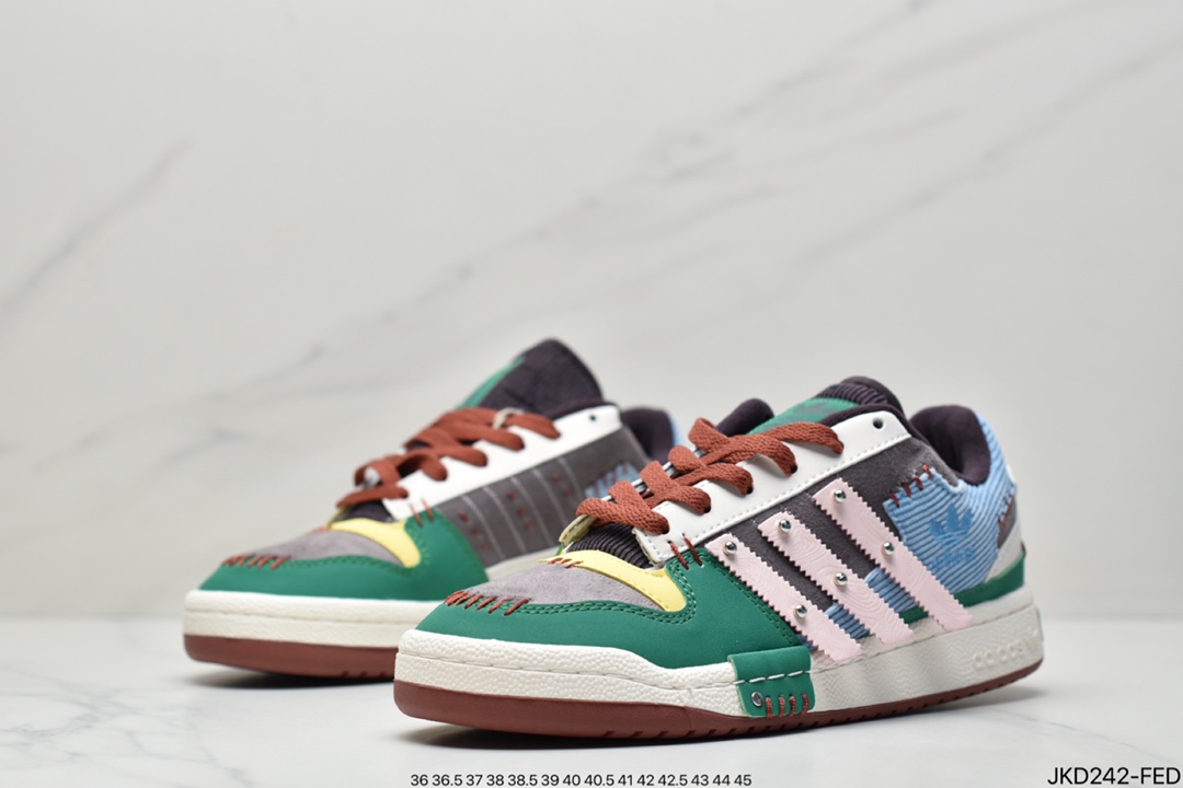 Melting Sadness x Adidas Clover Originals Forum 84 Low ”Karoro” Roman Collection Velcro Low Top