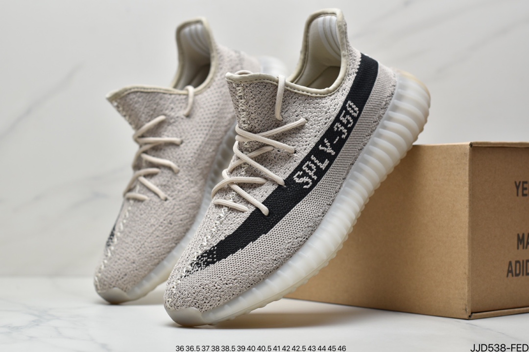 Adidas Adidas Yeezy Boost 350V2 Versatile Lightweight Popcorn Midsole Casual Sports Jogging Shoes GY7164