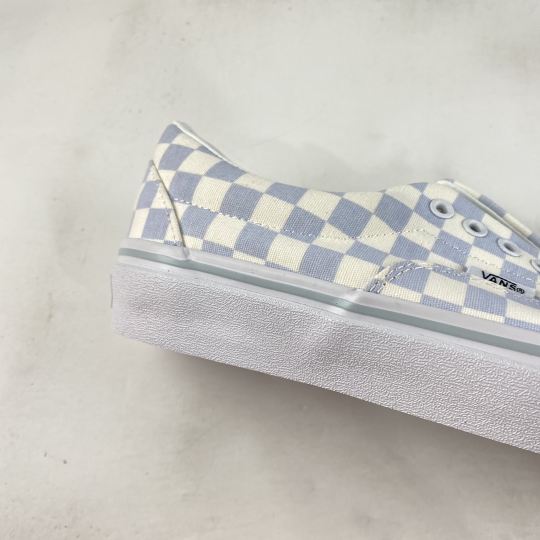 Vans Authectic Tiffany blue and white checkerboard low-top casual board shoes VN0A5JML3DG