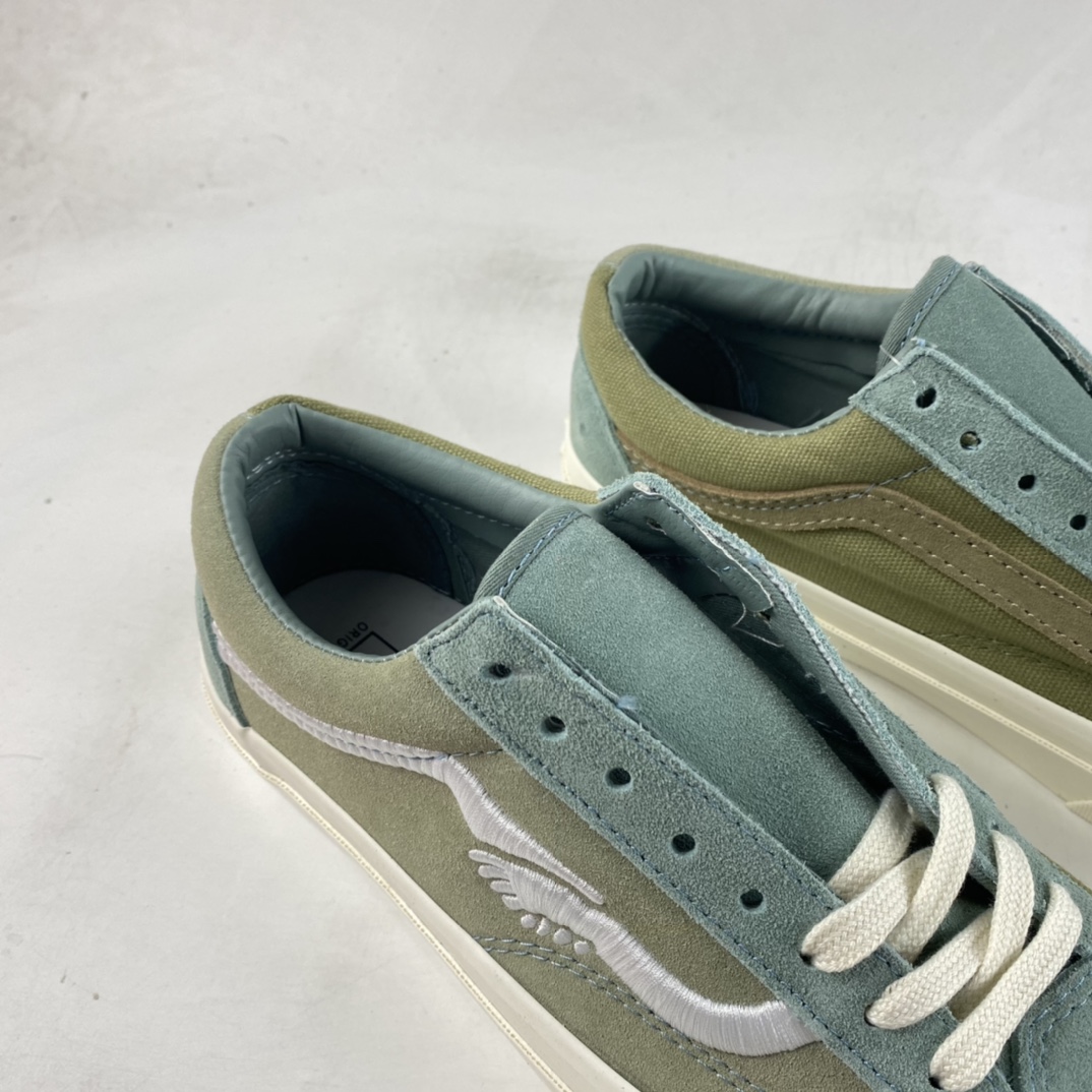 Notre x Norte ”Handshake” Collaborative Matcha Green Low-Top Casual Sneakers VN0A4BVEGRN