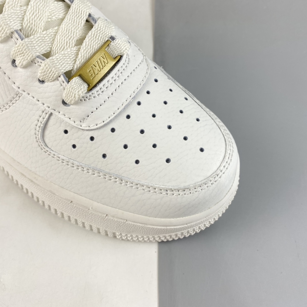 P190  Nike Air Force 1’07 Low ”Double Swoosh” 灰金双钩 空军一号板鞋 DH9595-001