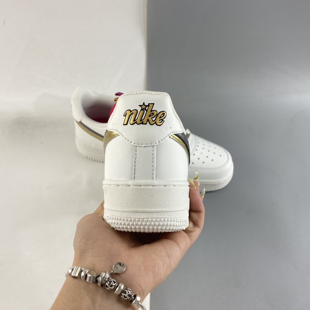 P190  Nike Air Force 1’07 Low ”Double Swoosh” 灰金双钩 空军一号板鞋 DH9595-001