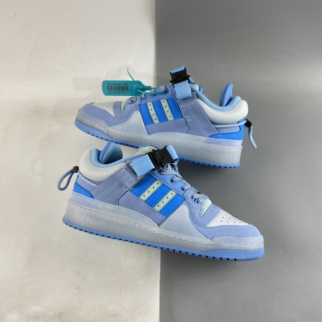 P260 Bad Bunny x Adidas Forum 84 Buckle Low 罗马系列机能板鞋 GY9693