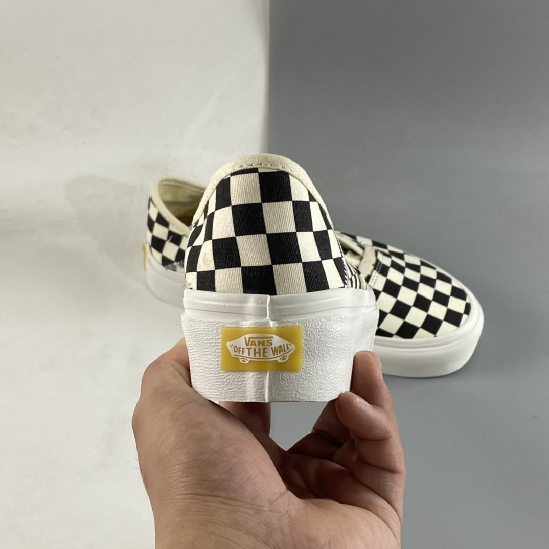 Vans Authentic SF retro black and white checkerboard environmental protection heightening canvas shoes VN0A3MU528M