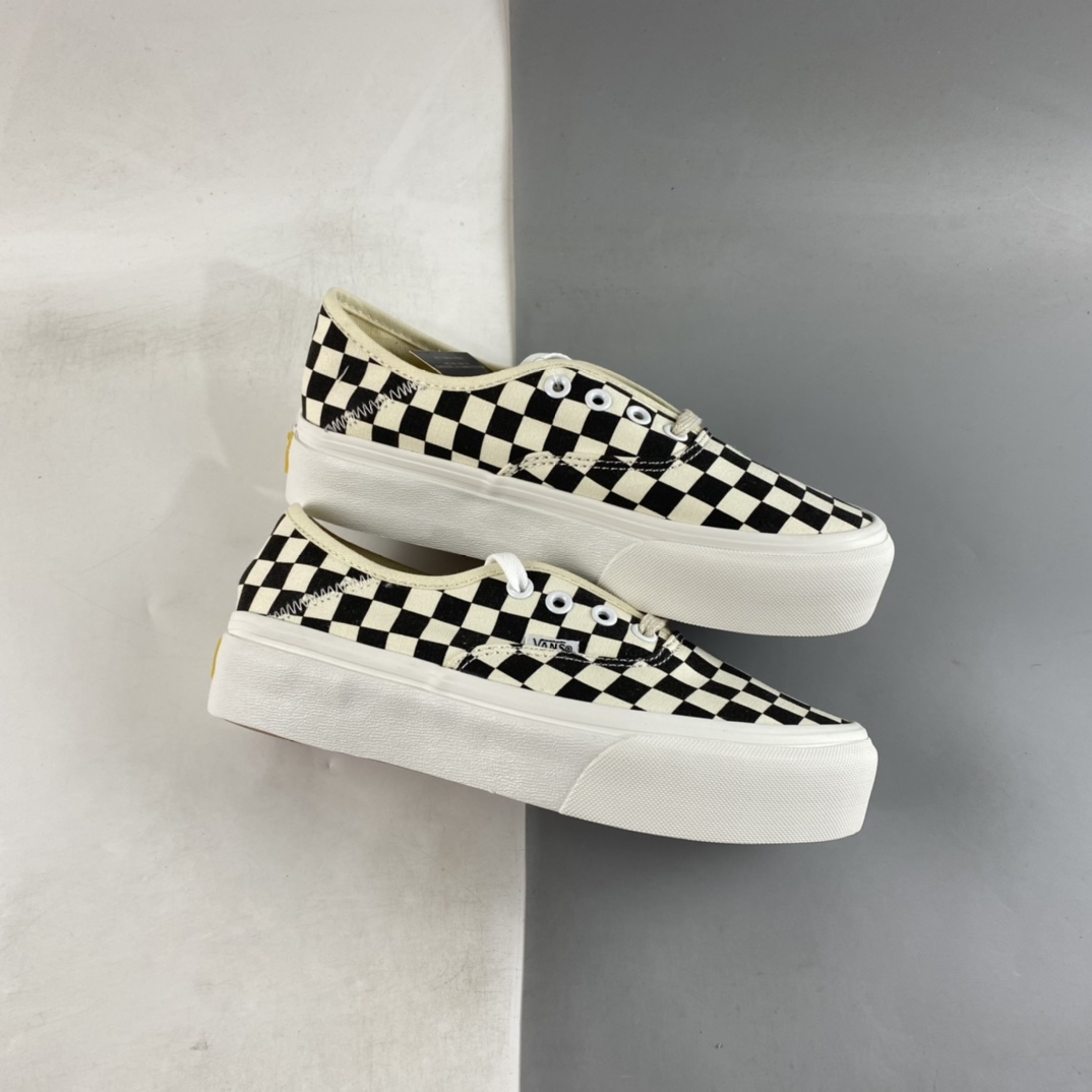 Vans Authentic SF retro black and white checkerboard environmental protection heightening canvas shoes VN0A3MU528M