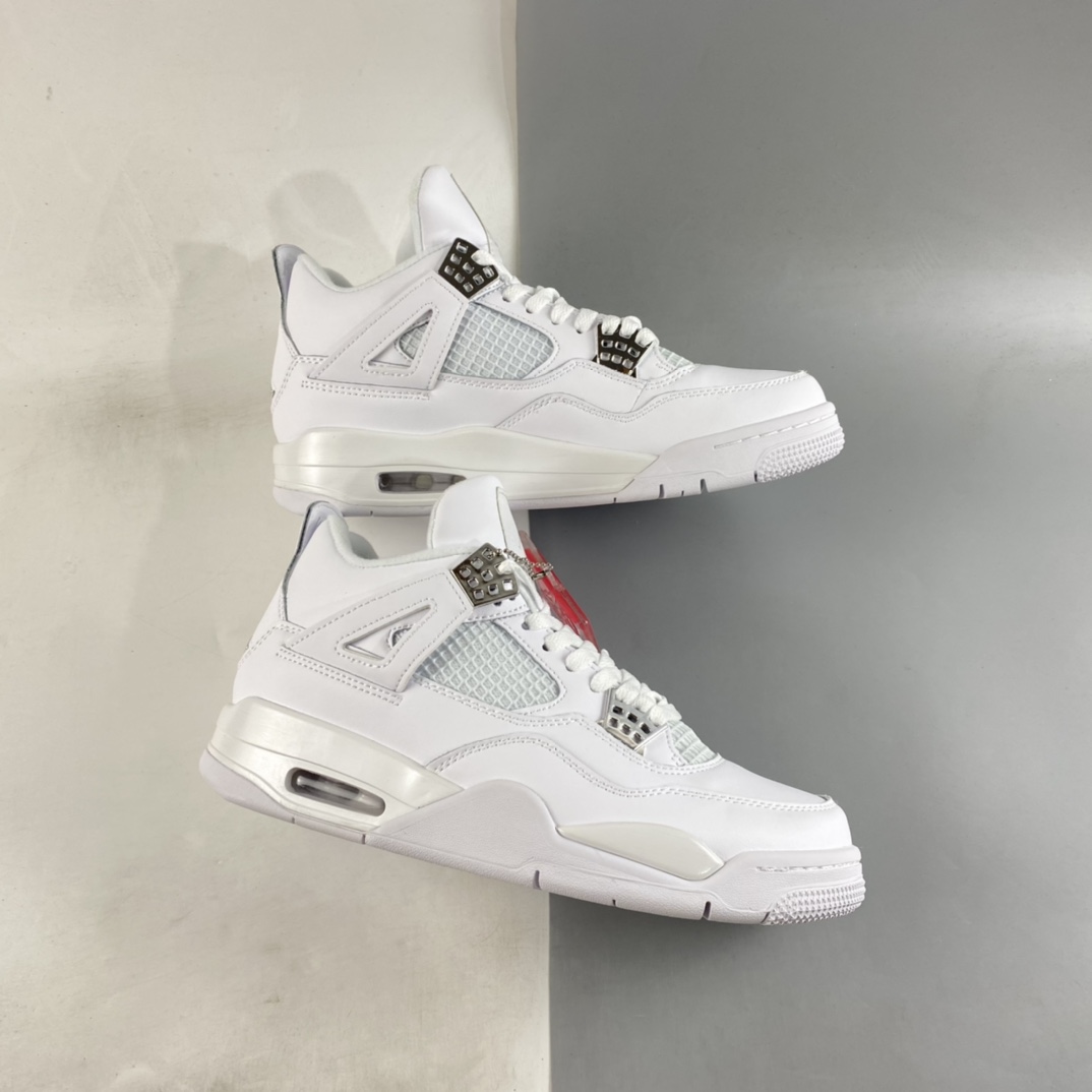 P240  Air Jordan 4 Retro ”PureMoney” AJ4 乔4白猫 头层 308497-100